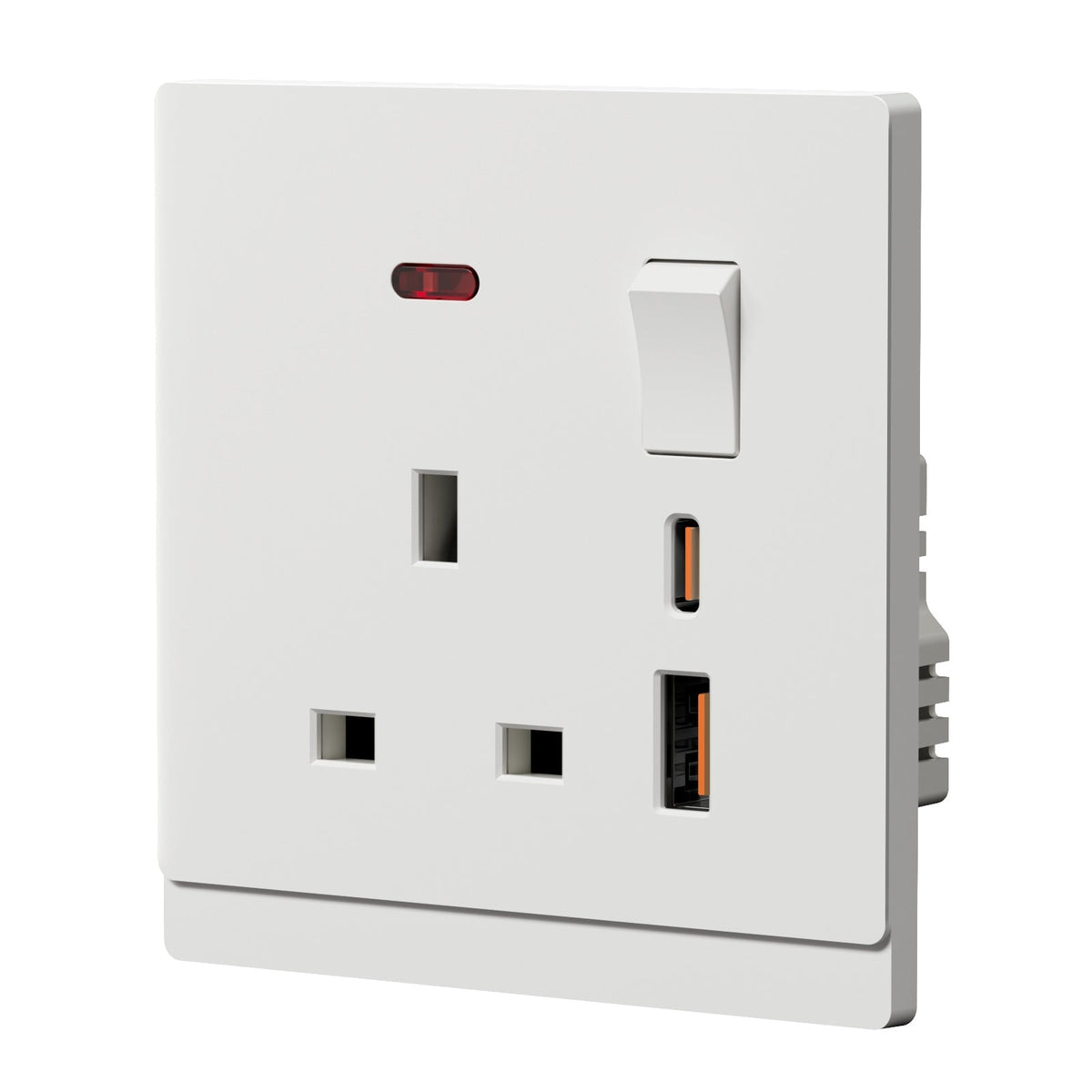 BSEED G16 Series UK Standard 13A Socket with 18W USB-C Port Power Outlets & Sockets Bseedswitch white 1 PCS/Pack Single Scoket