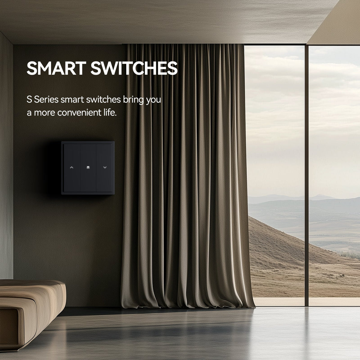 BSEED Scale Series Smart Wifi Curtain Switch Work With Alex Google Assistant Light Switches Bseedswitch 