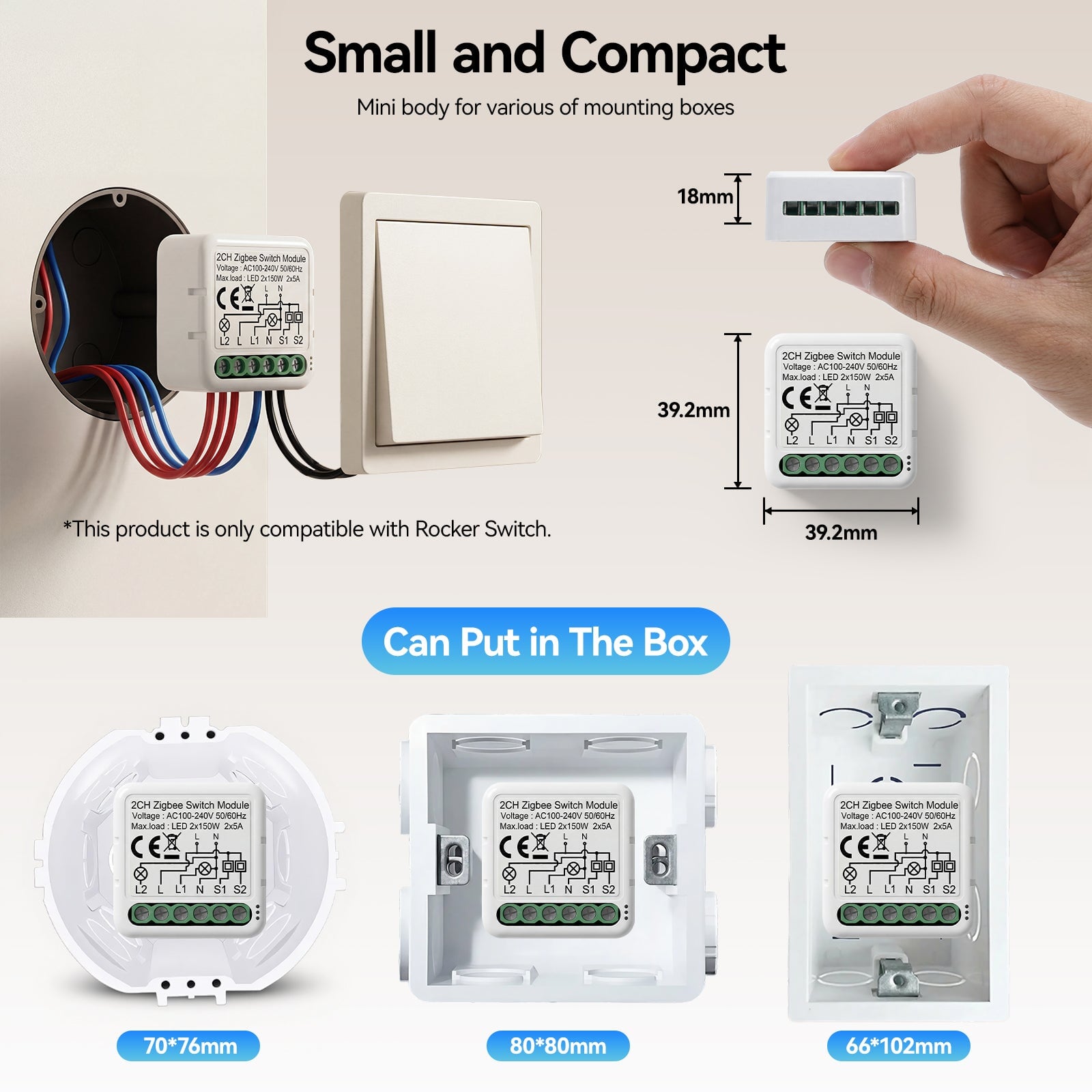 BSEED Smart Zigbee switch module wall Zigbee light switch module Work with Mechanical Switch Light Switches Bseedswitch 