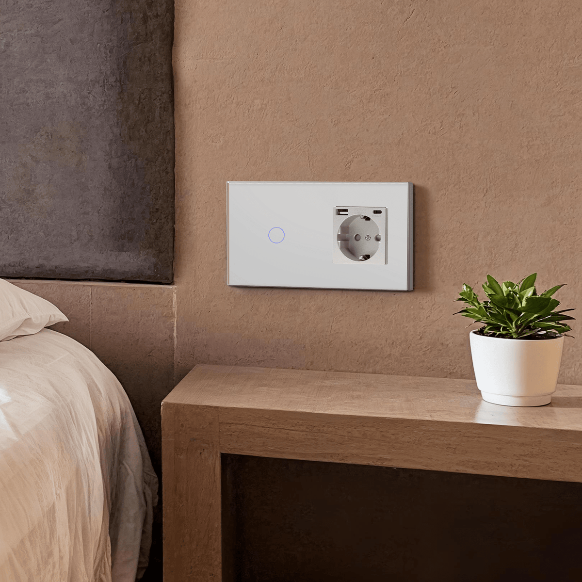 BSEED Crystal Glass Switch & Socket Frame Customizable Wall Plate Bseedswitch 