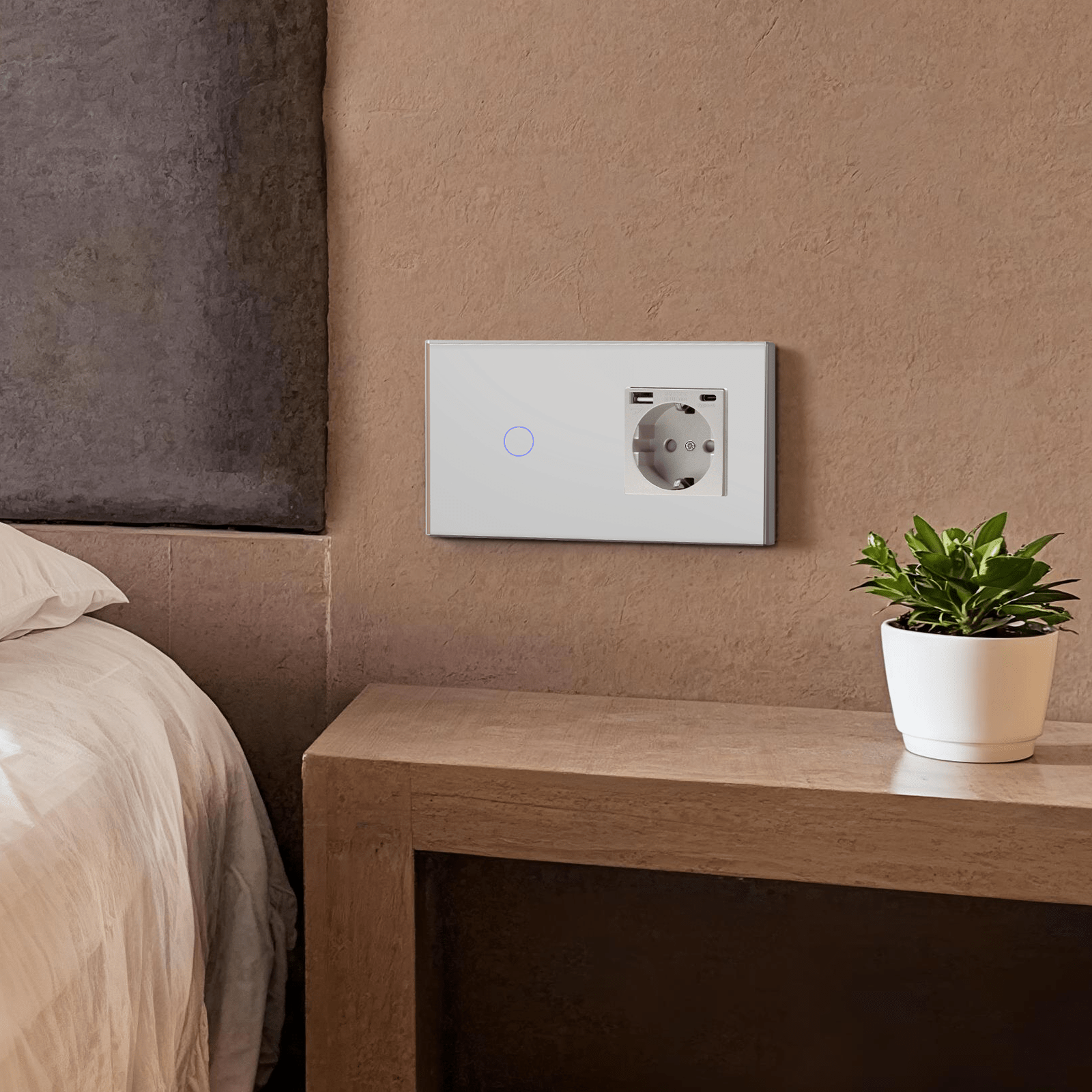 BSEED Crystal Glass Switch & Socket Frame Customizable Wall Plate Bseedswitch 
