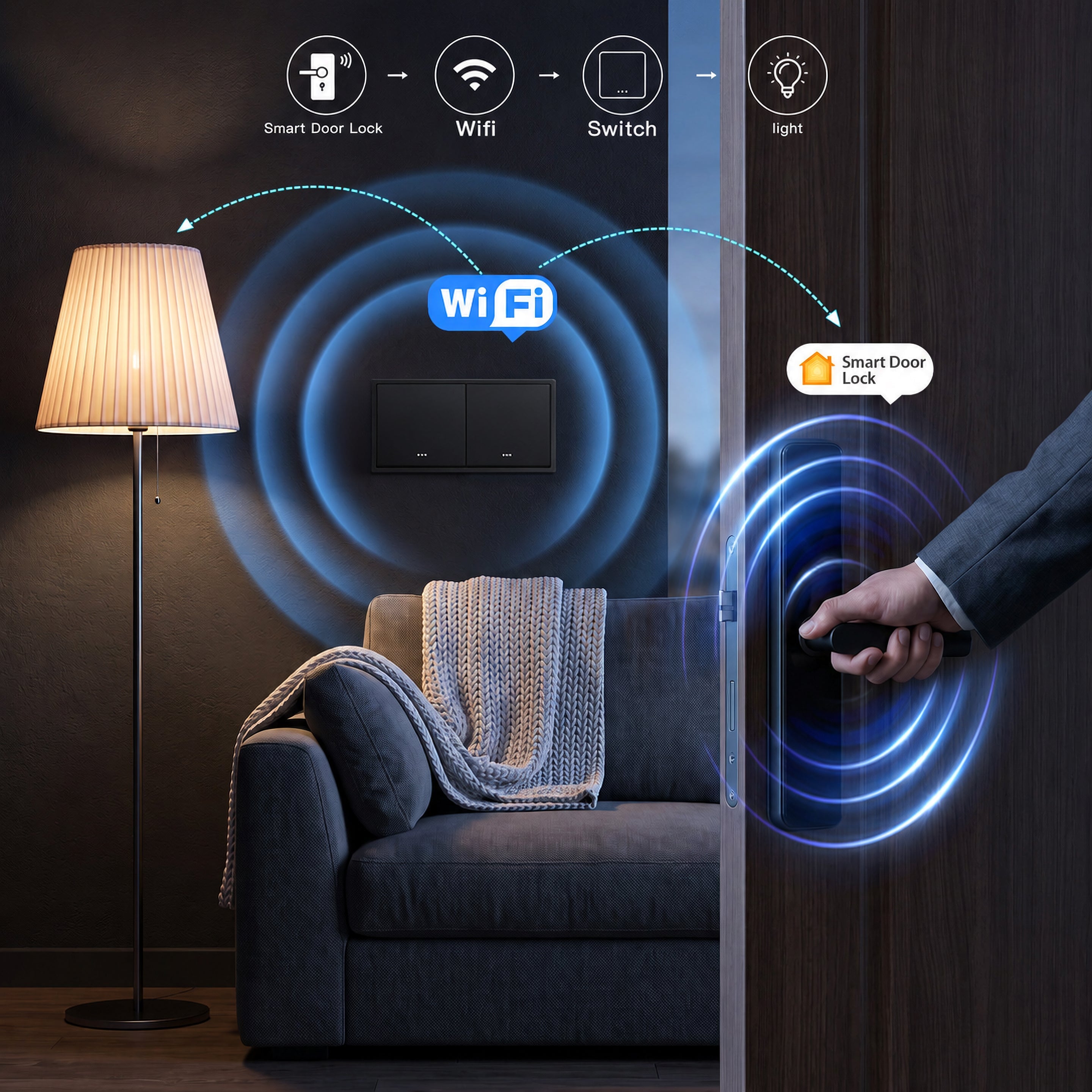 BSEED Gand Series Smart Wifi Light Switch (With Neutral) Recessed light switches Double Switch Light Switches Bseedswitch 