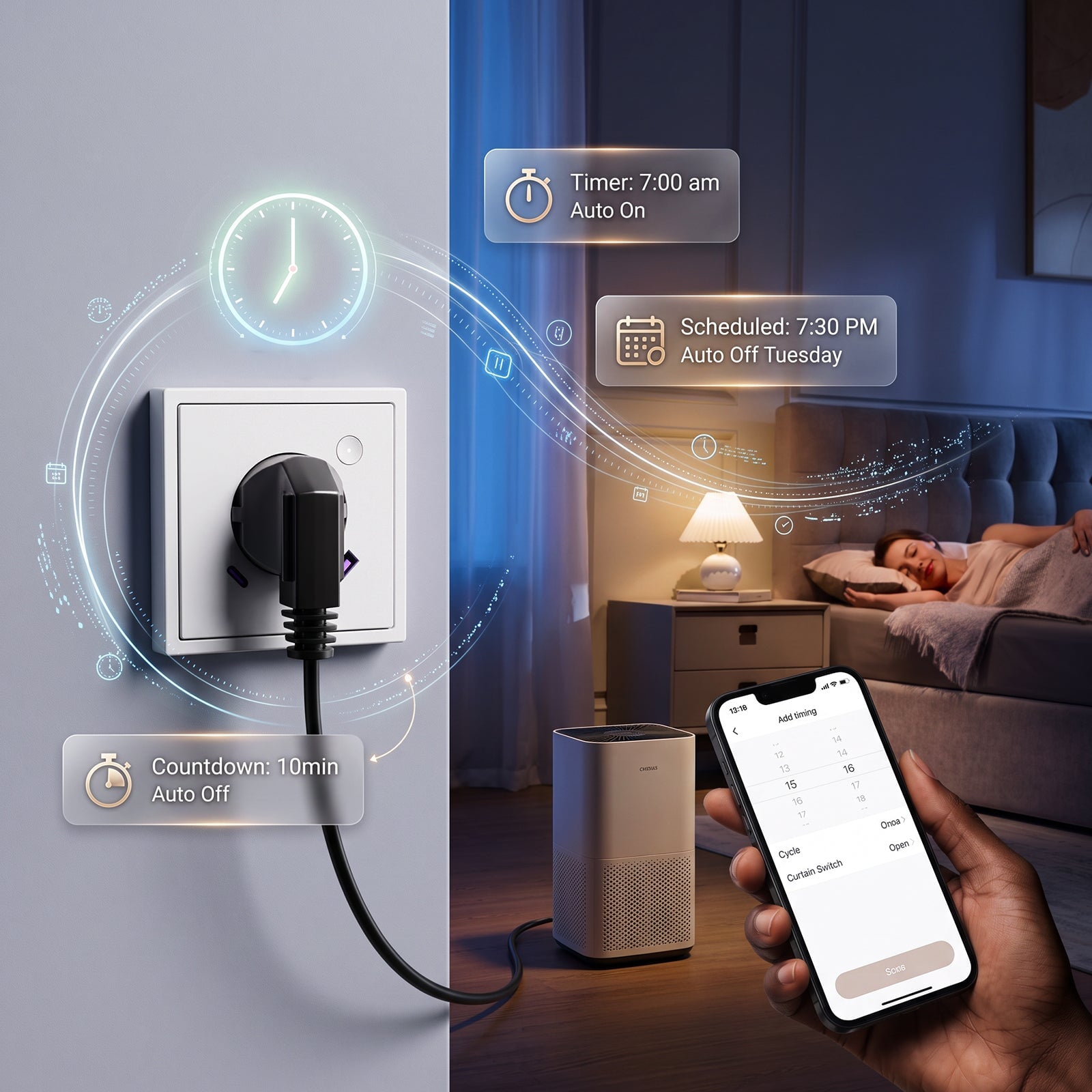 BSEED Grand Smart Wifi Socket With Energy Monitoring 20W USB-C Port Eu Socket Work with Alexa Google Power Outlets & Sockets Bseed official 