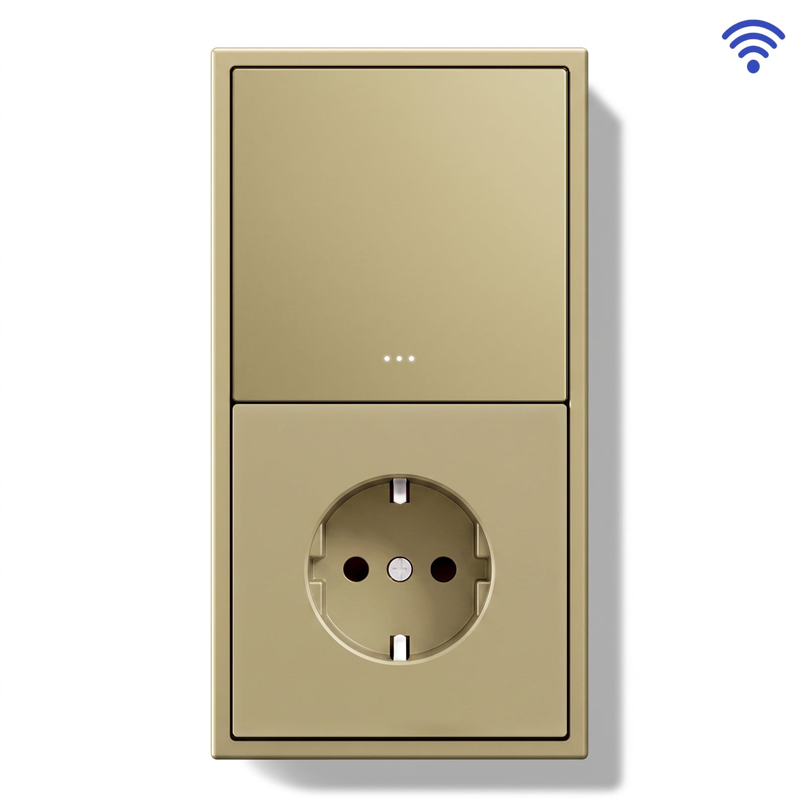 BSEED Gand Series Smart Wifi Light Switch (With Neutral) Recessed light switches with Normal Eu Socket Light Switches Bseedswitch Gold 1 Gang 
