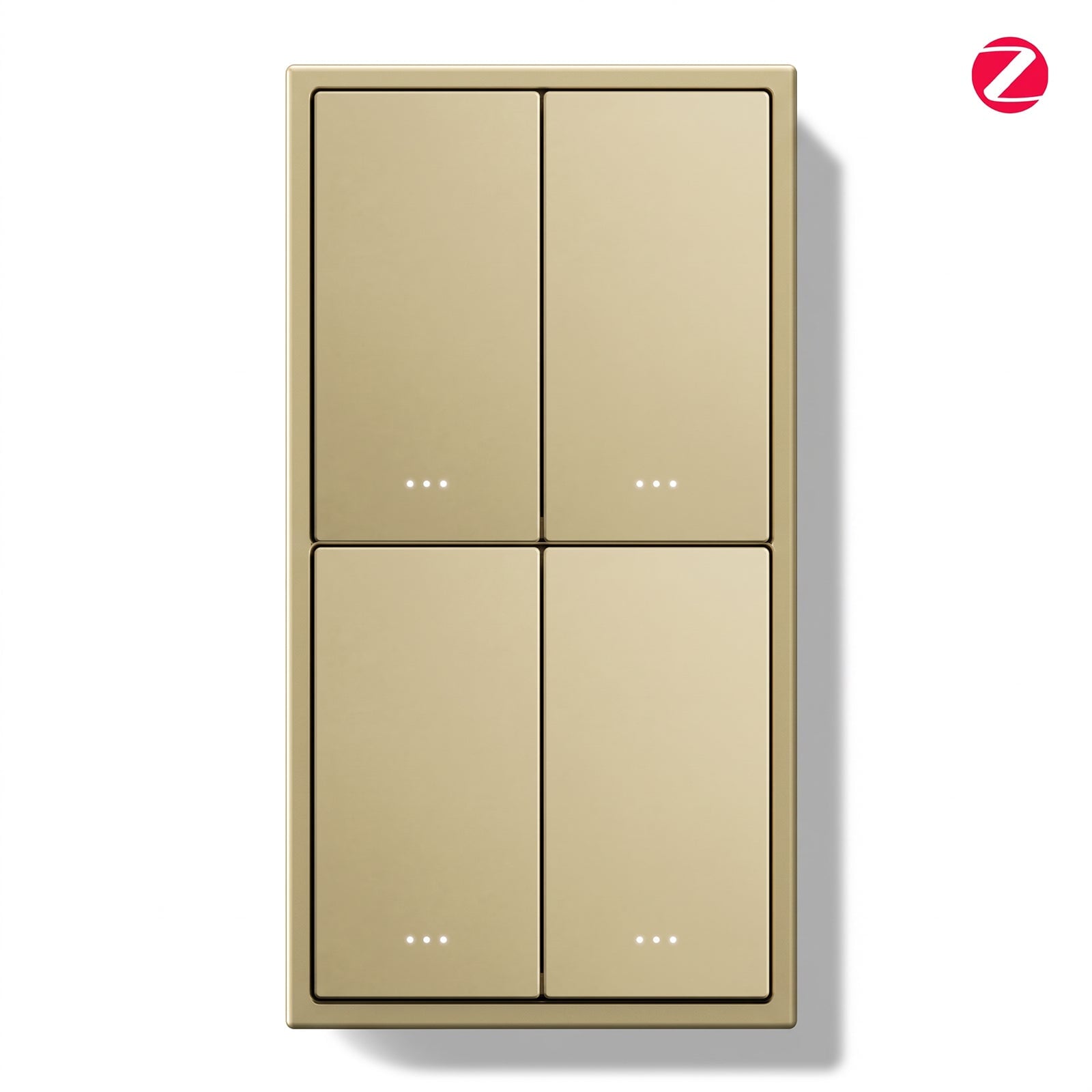 BSEED Gand Series Zigbee Light Switch (With Neutral) Recessed light switches Double Switch Light Switches Bseedswitch Gold 2 Gang 