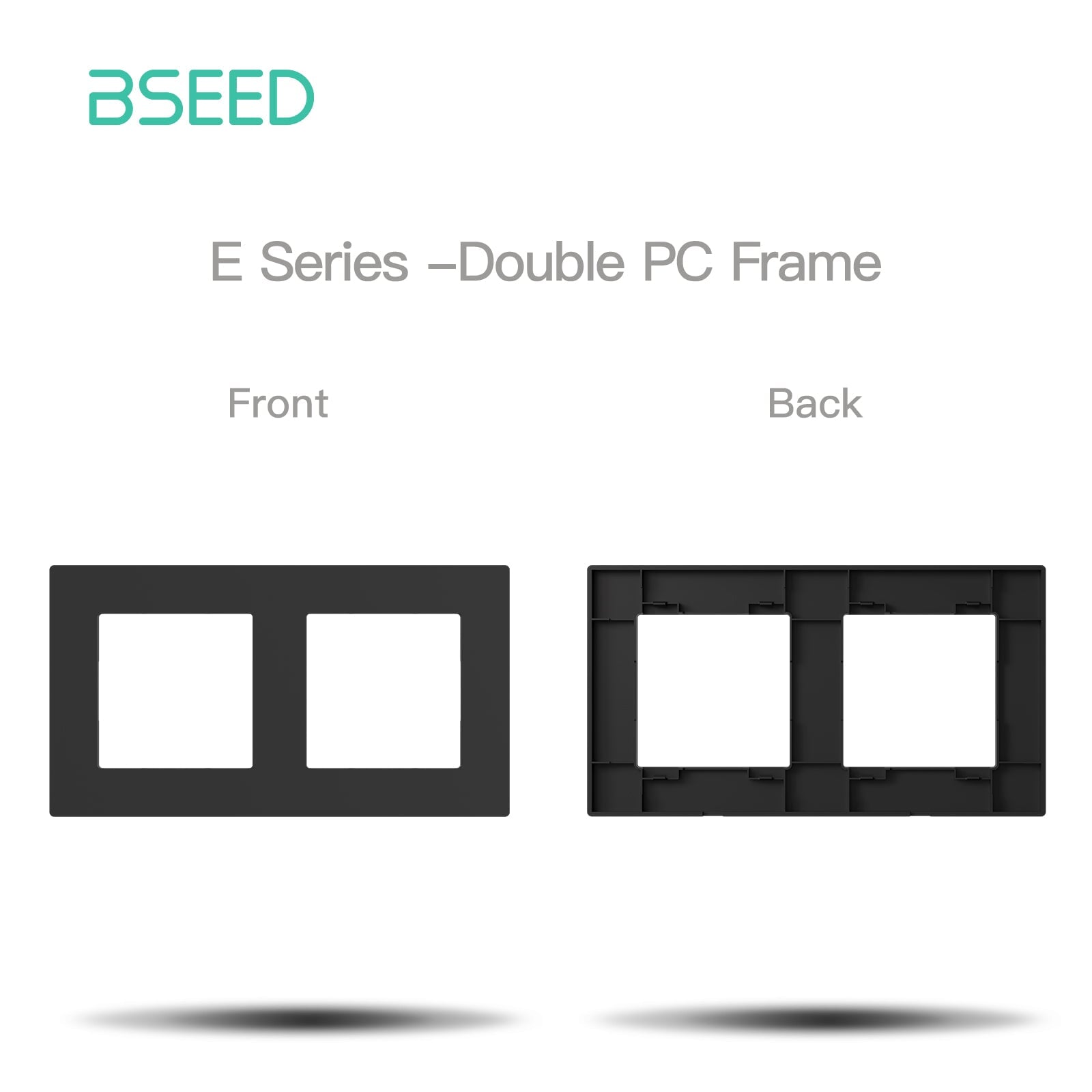 BSEED DIY Part Customized Free Combinations Mechanical Switch Socket Insert Black Color Crystal Glass Panel Light Switches Bseedswitch Plastic 2 Slot Panel 