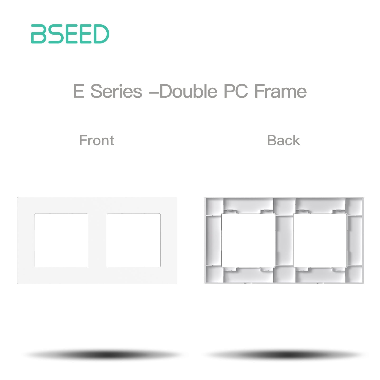 BSEED DIY Part Customized Free Combinations Mechanical Switch Socket Insert White Color Crystal Glass Panel Light Switches Bseedswitch Plastic 2 Slot Panel 