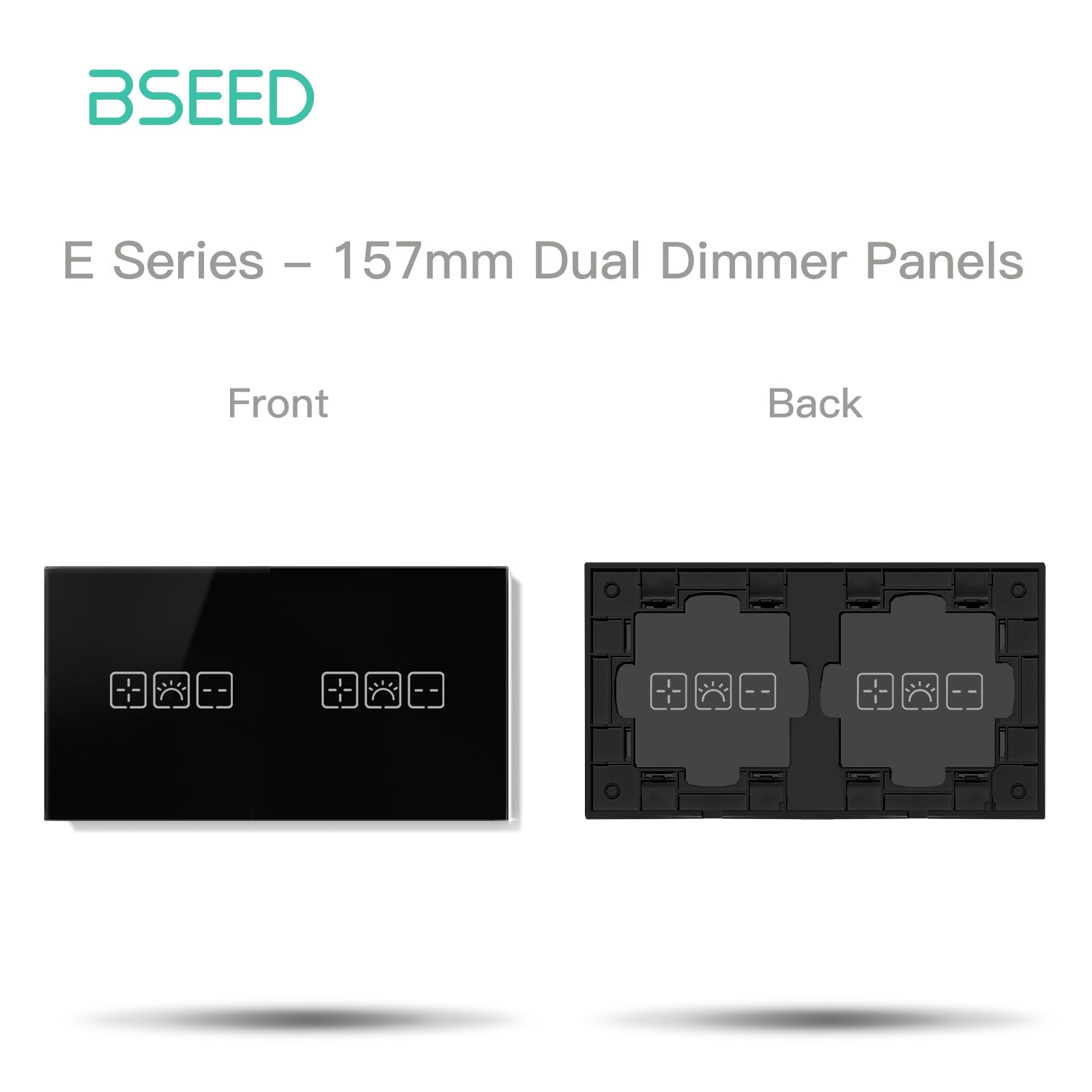 BSEED Echo Touch DIY Part Customized Free Combinations Glass Panels Light Switches Bseedswitch Black Dimmer +Dimmer Panel 