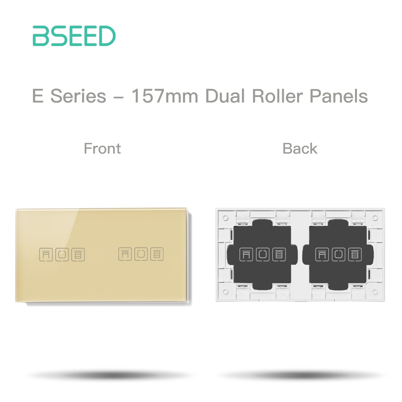 BSEED Echo Touch DIY Part Customized Free Combinations Glass Panels Light Switches Bseedswitch Gold Blind+ Blind Panel 