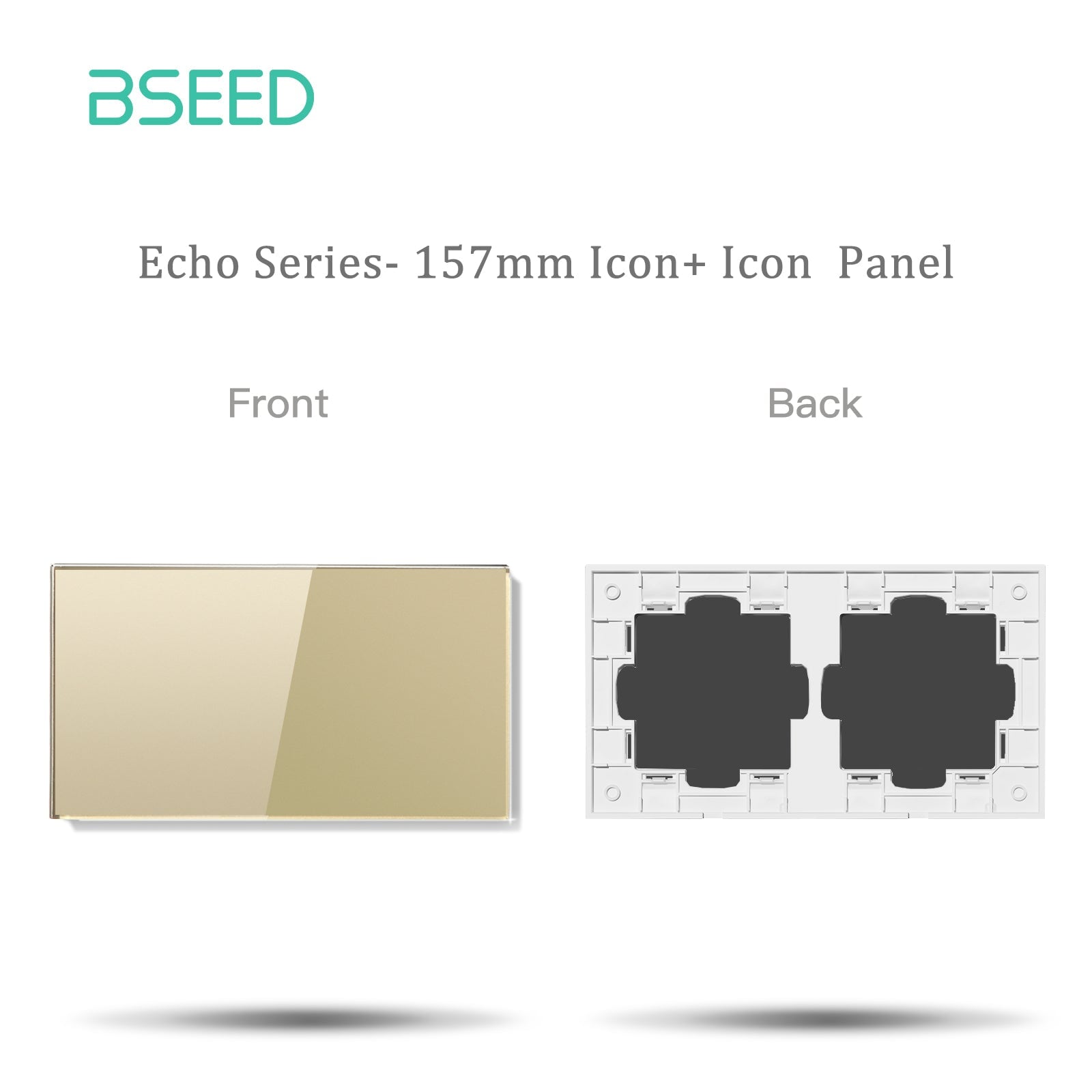 BSEED Echo Touch DIY Part Customized Free Combinations Glass Panels Light Switches Bseedswitch Gold Icon +Icon Panel 