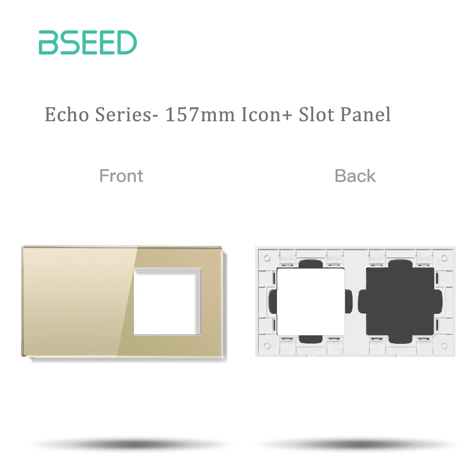 BSEED Echo Touch DIY Part Customized Free Combinations Glass Panels Light Switches Bseedswitch Gold Icon +Slot Panel 