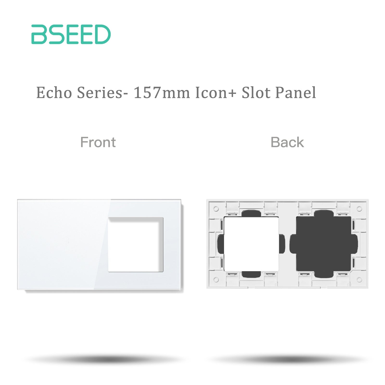 BSEED Echo Touch DIY Part Customized Free Combinations Glass Panels Light Switches Bseedswitch White Icon +Slot Panel 