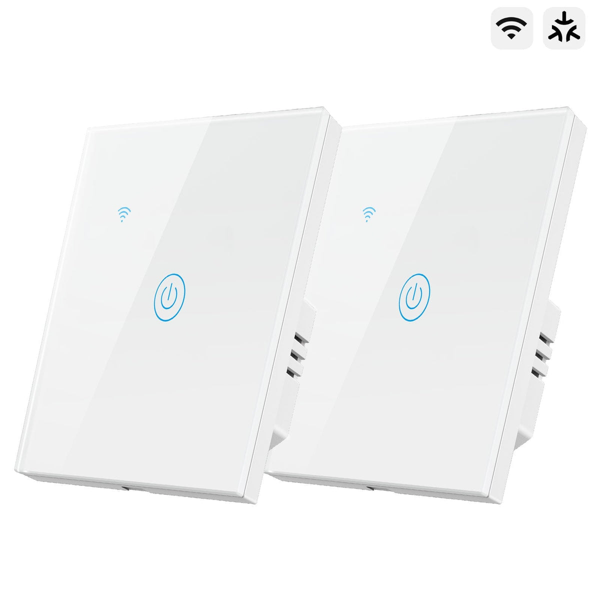 Bseed Smart Matter Wifi Light Switch Electrical Wall Light switches Light Switches Bseedswitch White 2Pcs/Pack 1 Gang