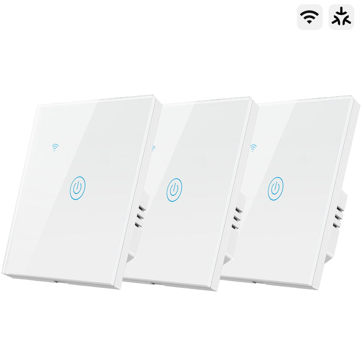 Bseed Smart Matter Wifi Light Switch Electrical Wall Light switches Light Switches Bseedswitch White 3Pcs/Pack 1 Gang
