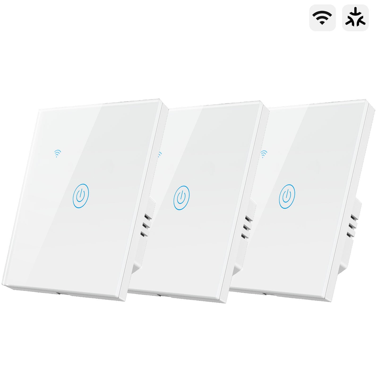 Bseed Smart Matter Wifi Light Switch Electrical Wall Light switches Light Switches Bseedswitch White 3Pcs/Pack 1 Gang
