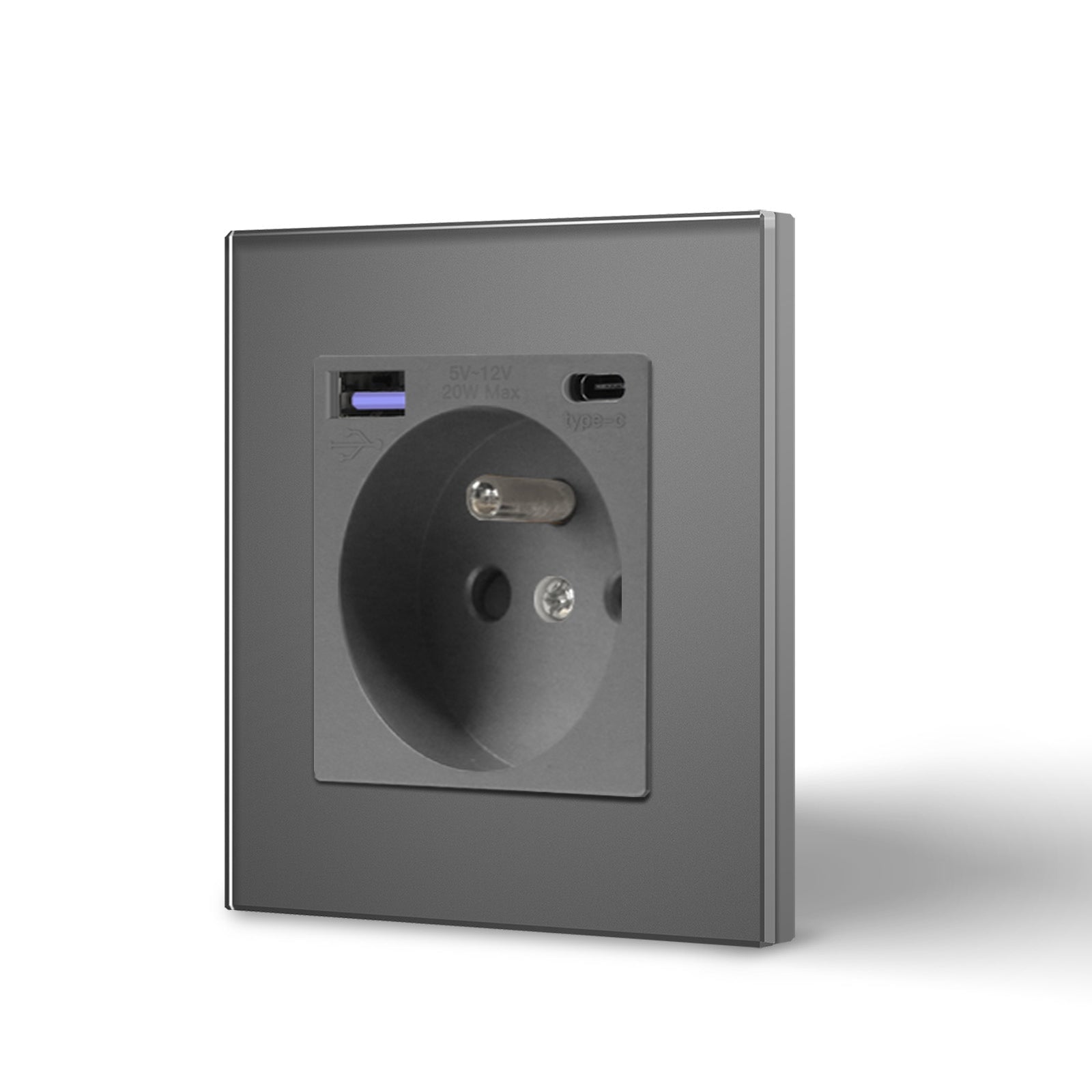 BSEED FR sockets with 20W PD Fast Charge Type-C Interface Outlet Wall Socket Power Outlets & Sockets Bseedswitch 