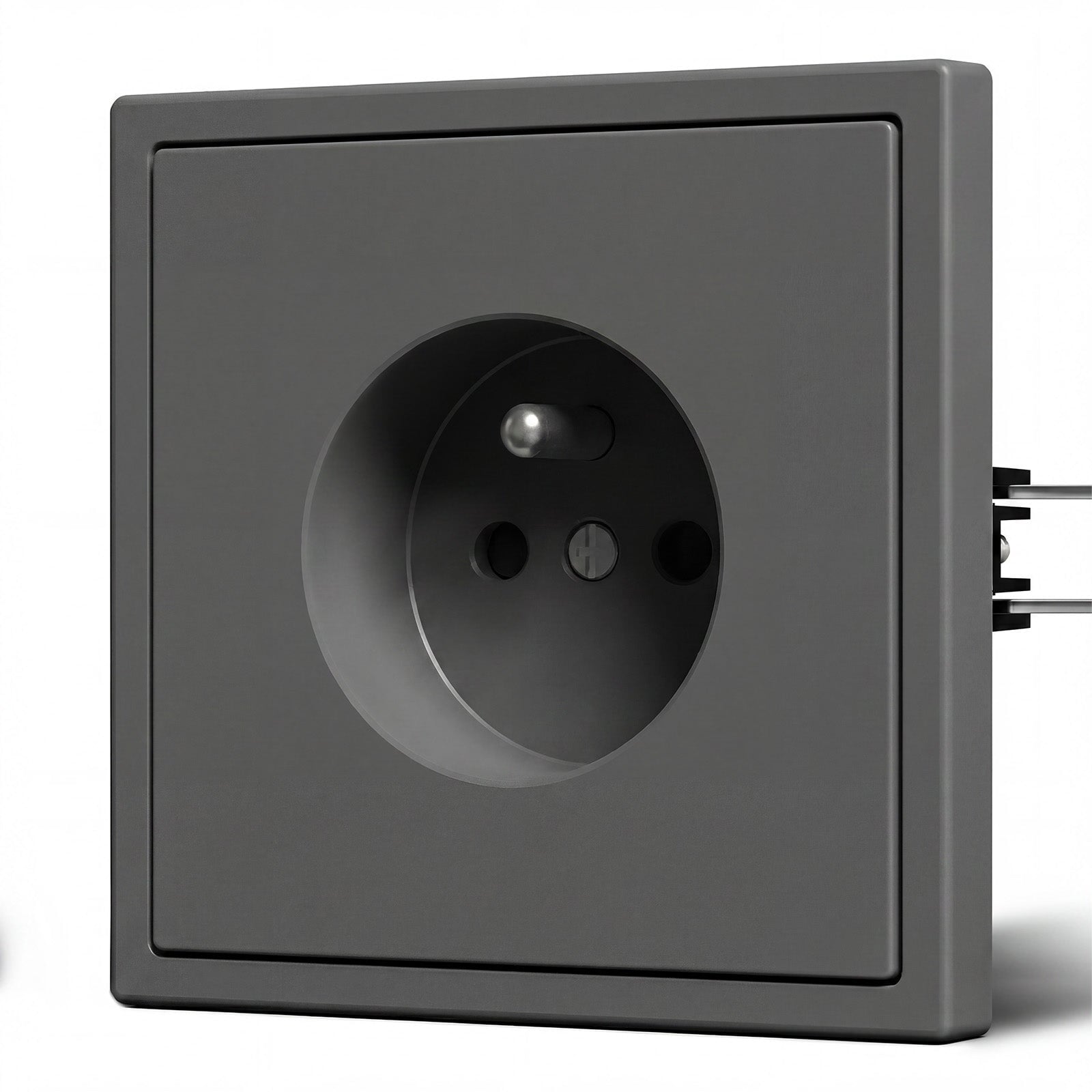 Grand Series Elektrische Wandsteckdose nach französischem Standard, 16A, mit Krallen, Steckdosen & Schalter Bseedswitch 