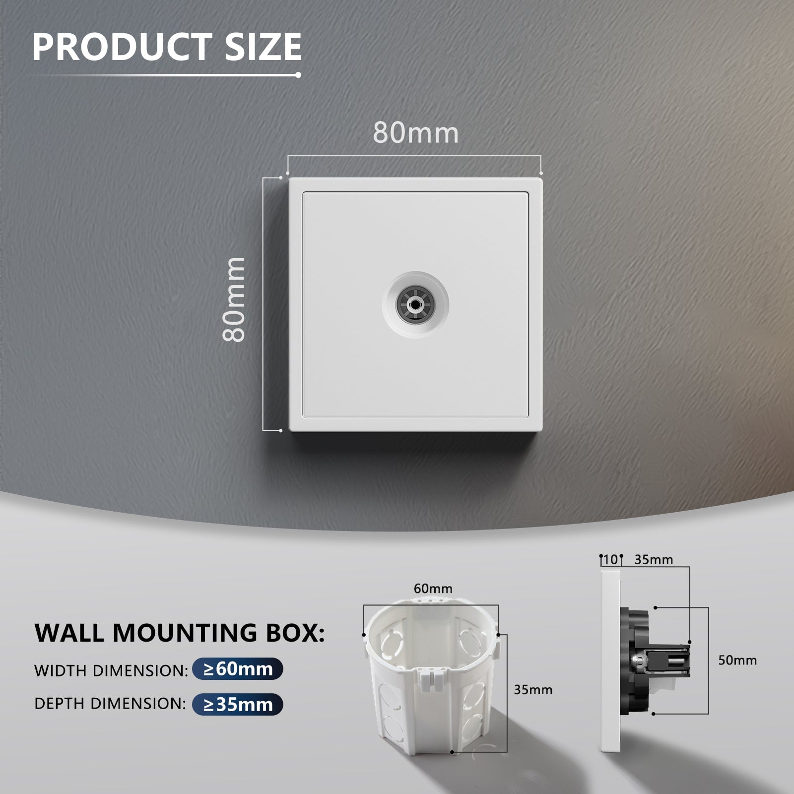 Grand female Television socket With Clamping Technique Power Outlets & Sockets Bseedswitch 