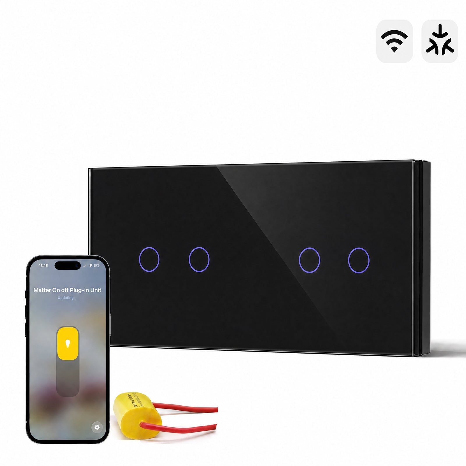Bseed Smart Matter Wifi Light Switch Double Light Module Electrical Wall Light switches
