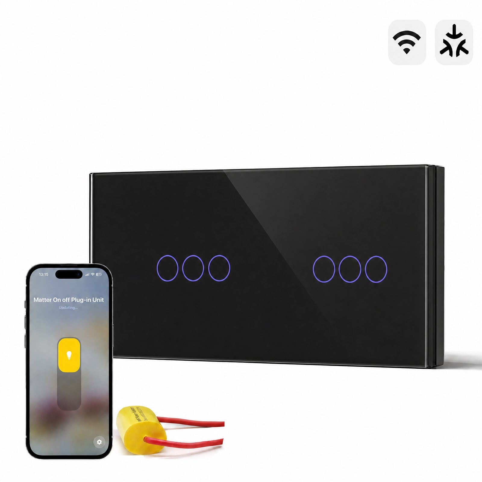 Bseed Smart Matter Wifi Light Switch Double Light Module Electrical Wall Light switches
