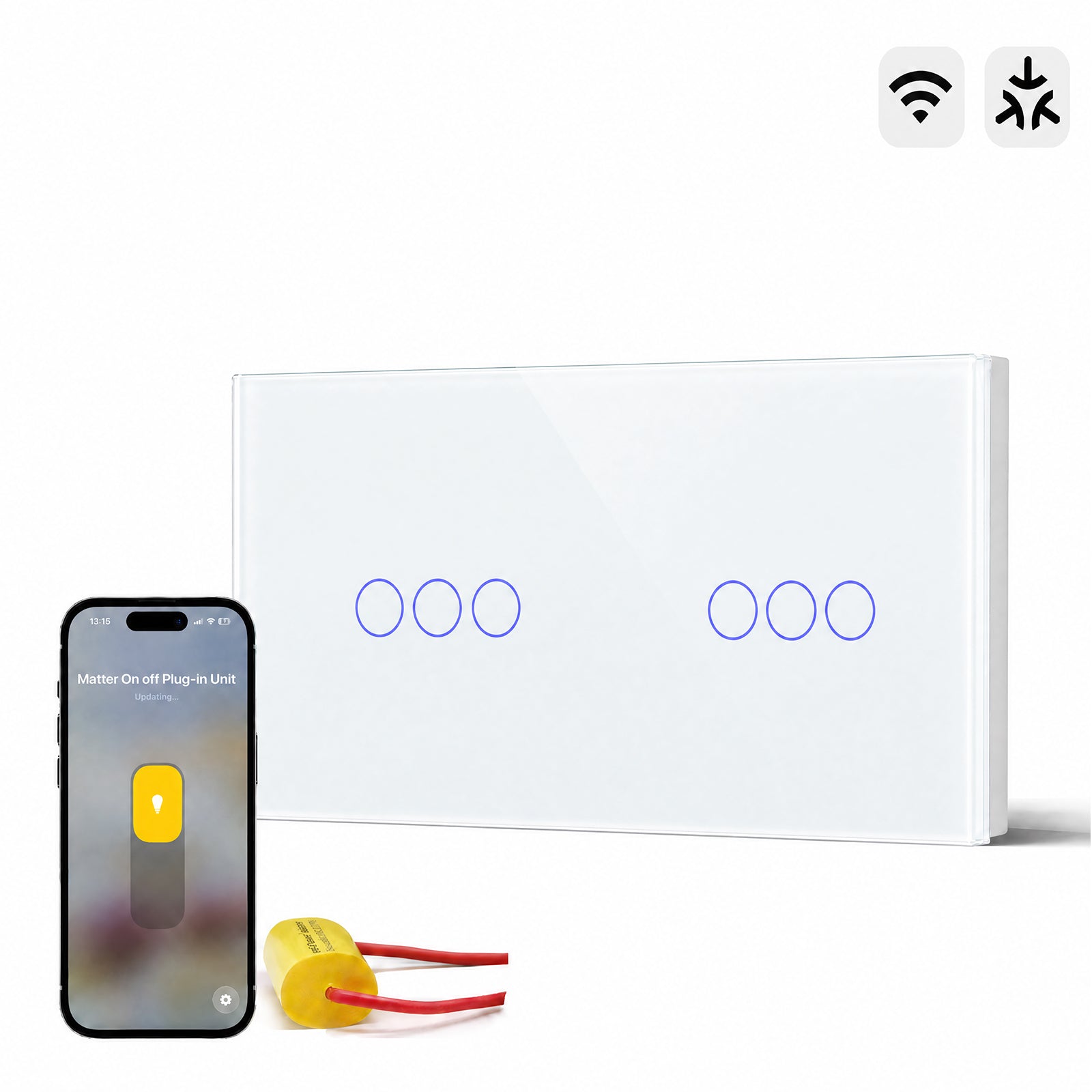 Bseed Smart Matter Wifi Light Switch Double Light Module Electrical Wall Light switches