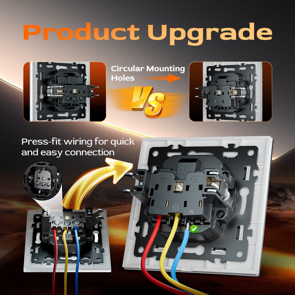 BSEED Heritage Series EU Wall Sockets with Claw Technology 16A Power Outlets & Sockets Bseedswitch 