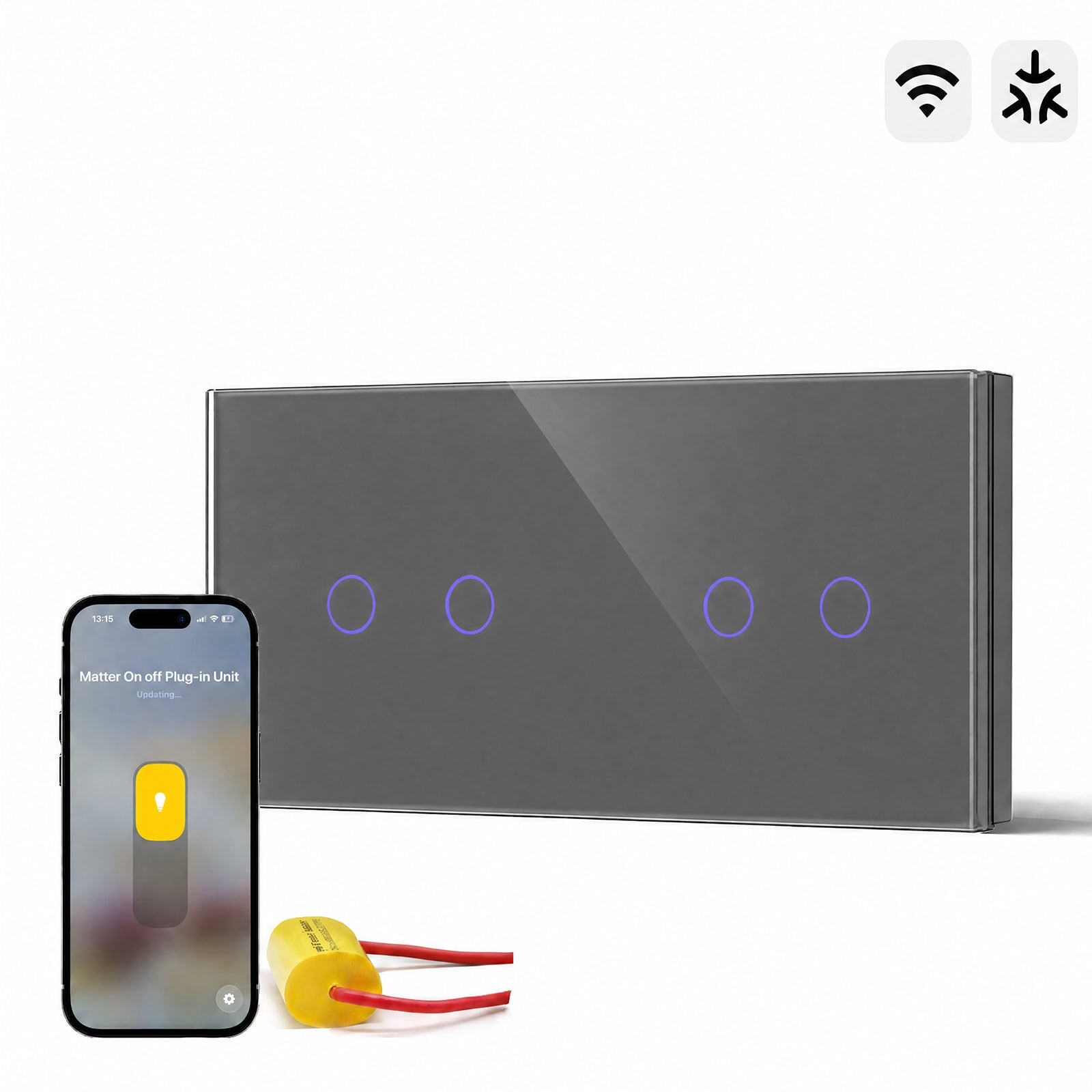 Bseed Smart Matter Wifi Light Switch Double Light Module Electrical Wall Light switches