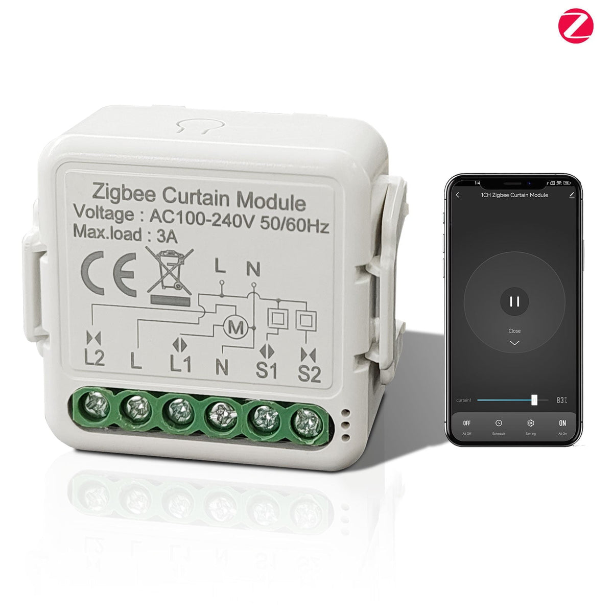 BSEED Smart Zigbee Curtain switch module smart switch for control of curtains blinds and shutters. Light Switches Bseedswitch 1 PCS/Pack 