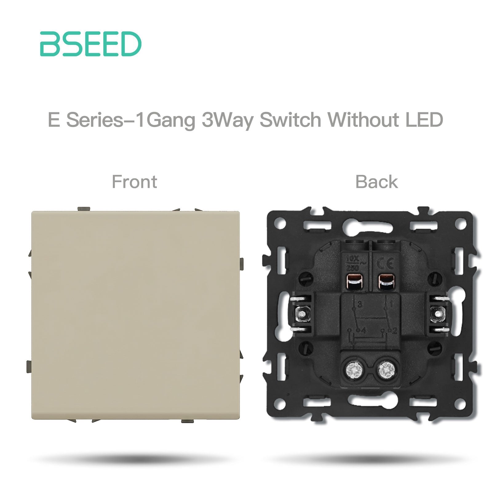 Grand Series DIY Part Customized free combinations Plastic Panels Cashmere color Power Outlets & Sockets Bseedswitch 1 Gang 3Way Switch 