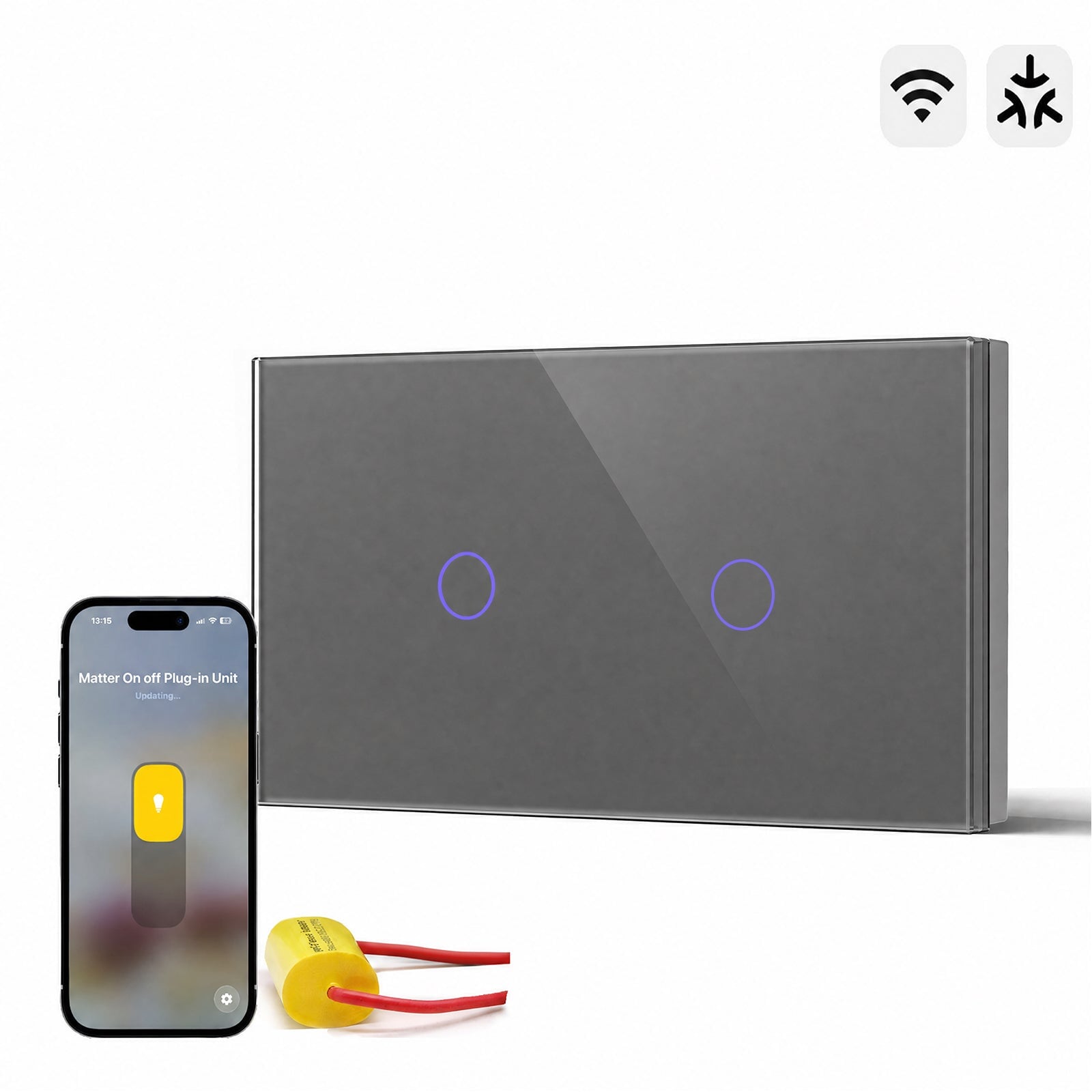 Bseed Smart Matter Wifi Light Switch Double Light Module Electrical Wall Light switches