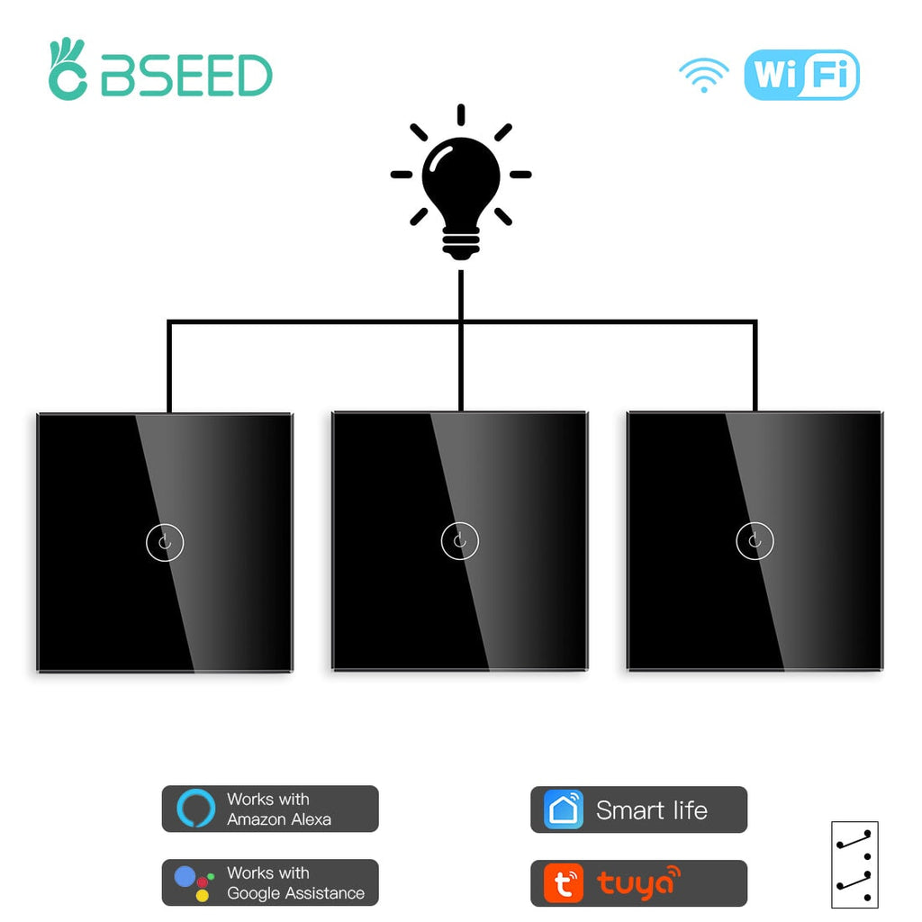 Bseed Smart Wifi Touch Switch 1 Gang 1/2/3 Way – Bseedswitch