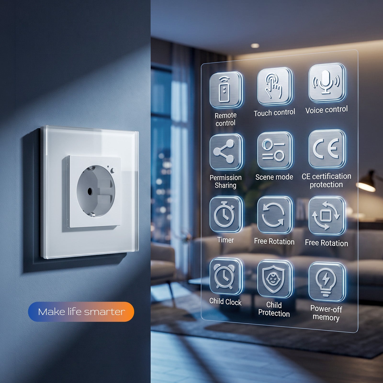 BSEED Zigbee Eu Standards Socket Work with Alexa Google Assitant Smart Zigbee Socket socket Bseedswitch 