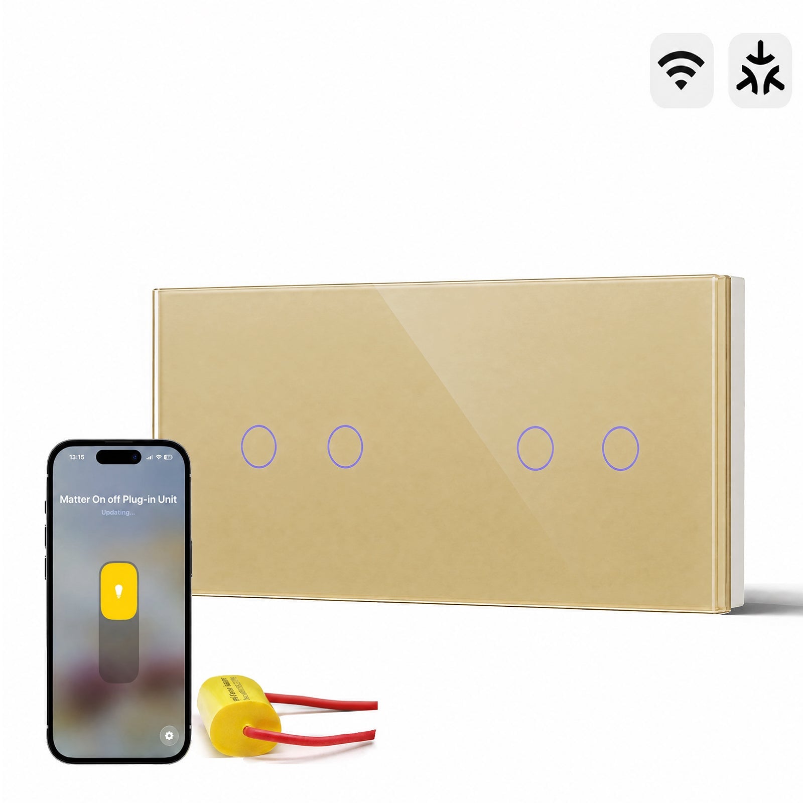 Bseed Smart Matter Wifi Light Switch Double Light Module Electrical Wall Light switches