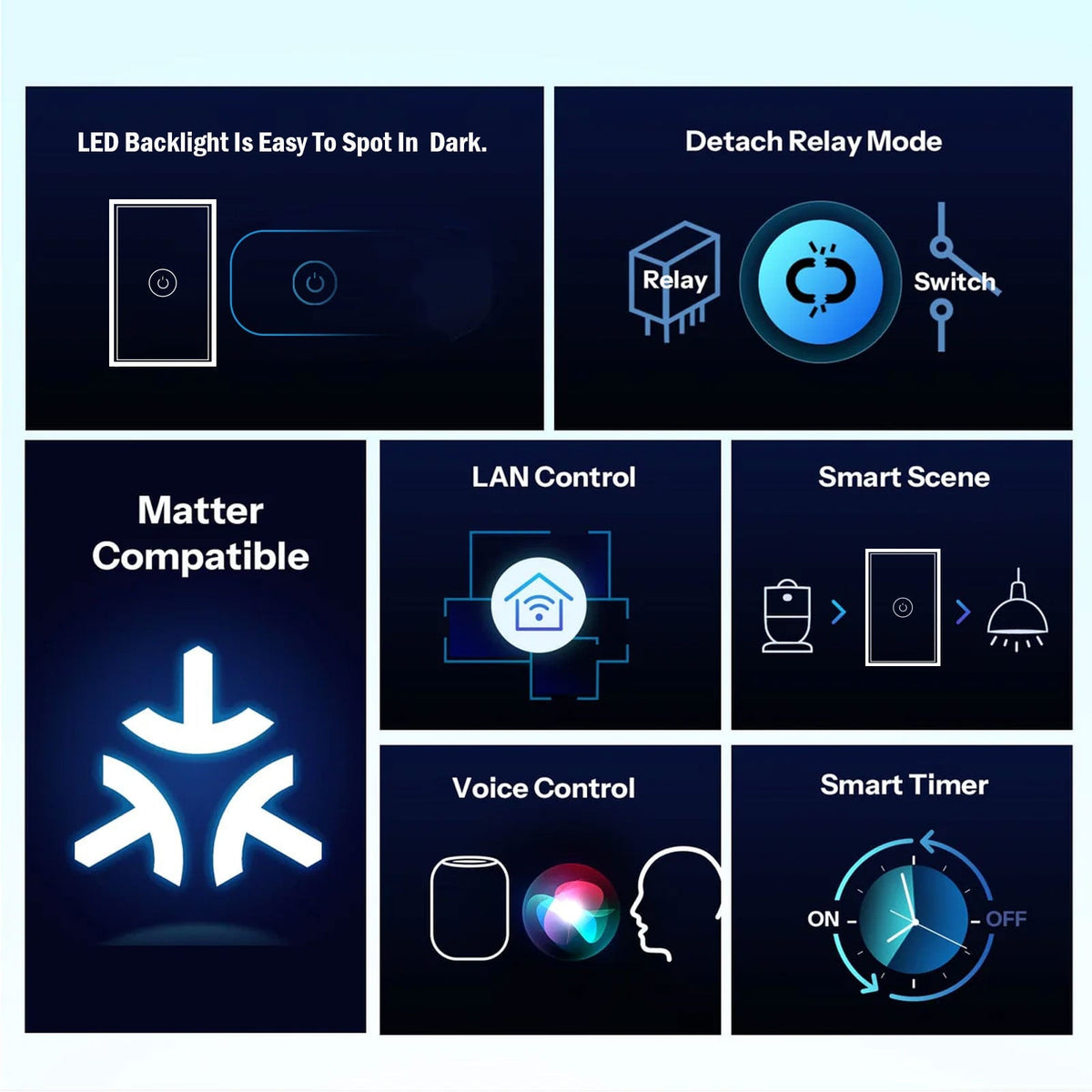 Bseed Matter 118 Type Interrupteur Mural Wifi Touch Light Switch 1/2/3 Gang Light Switches Bseedswitch 