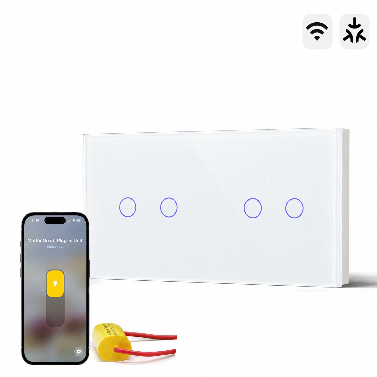 Bseed Smart Matter Wifi Light Switch Double Light Module Electrical Wall Light switches