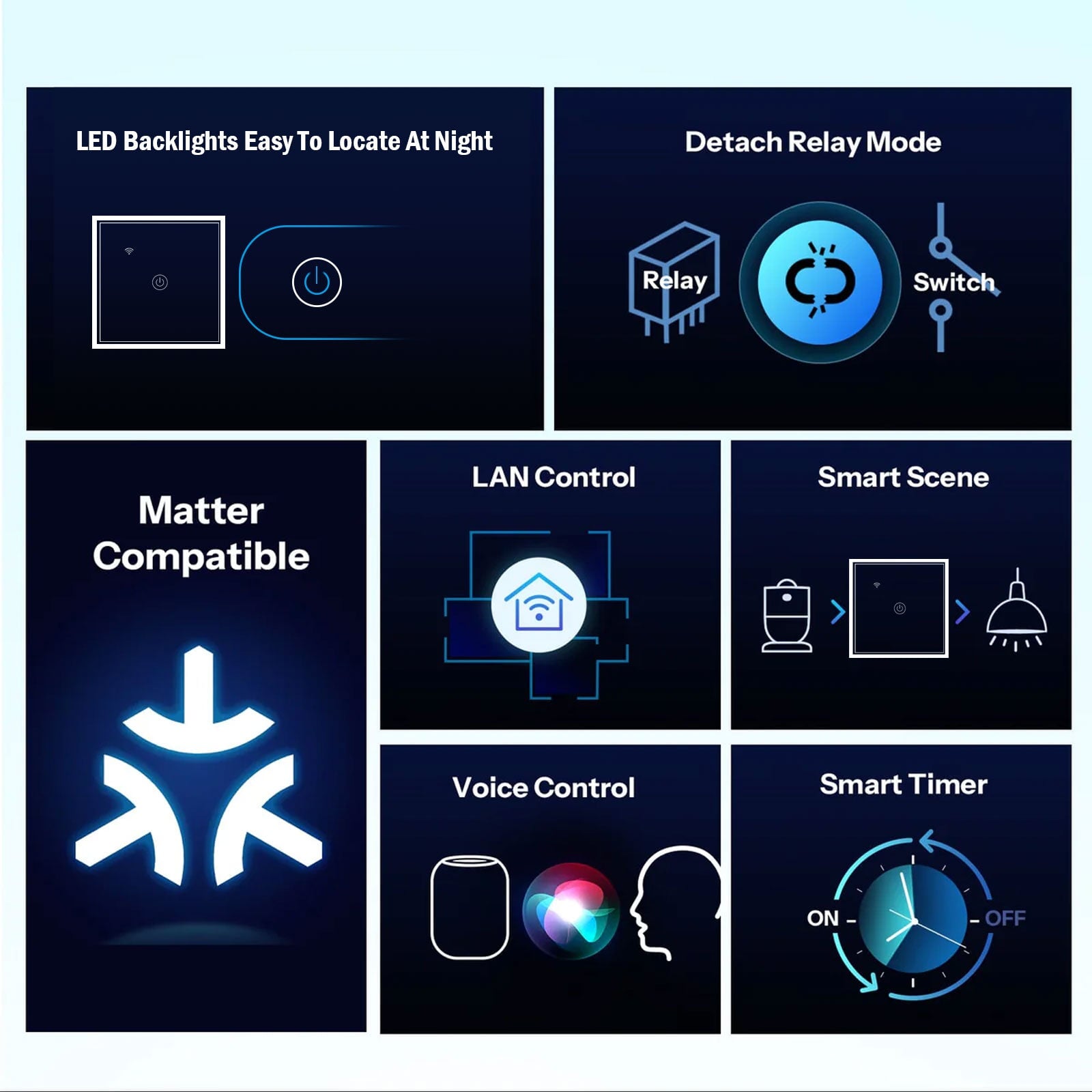 Bseed Smart Matter Wifi Light Switch Electrical Wall Light switches Light Switches Bseedswitch 
