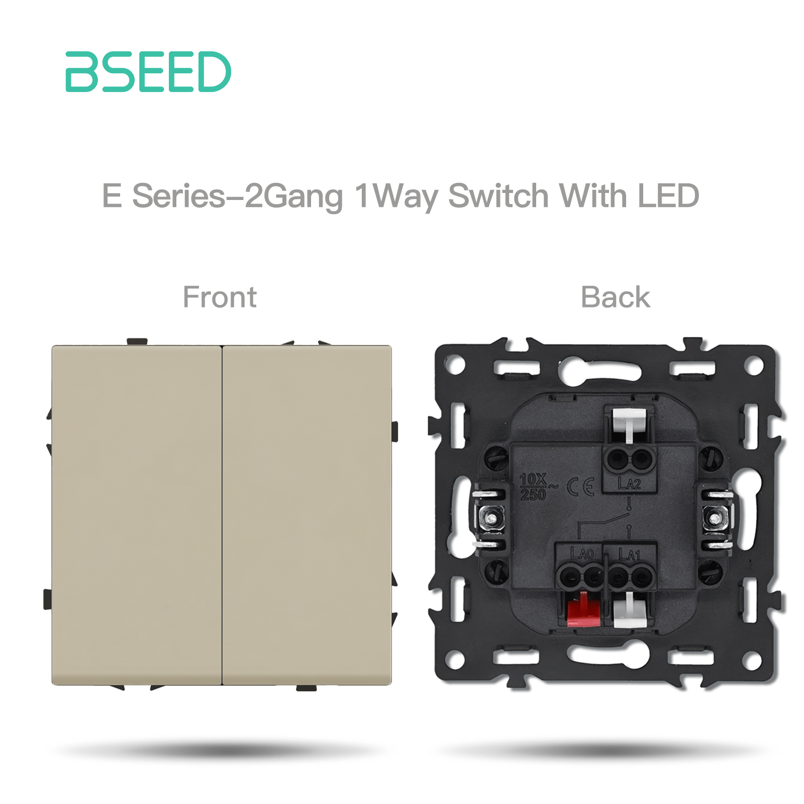 Grand Series DIY Part Customized free combinations Plastic Panels Cashmere color Power Outlets & Sockets Bseedswitch 1 Gang 2Way Switch 