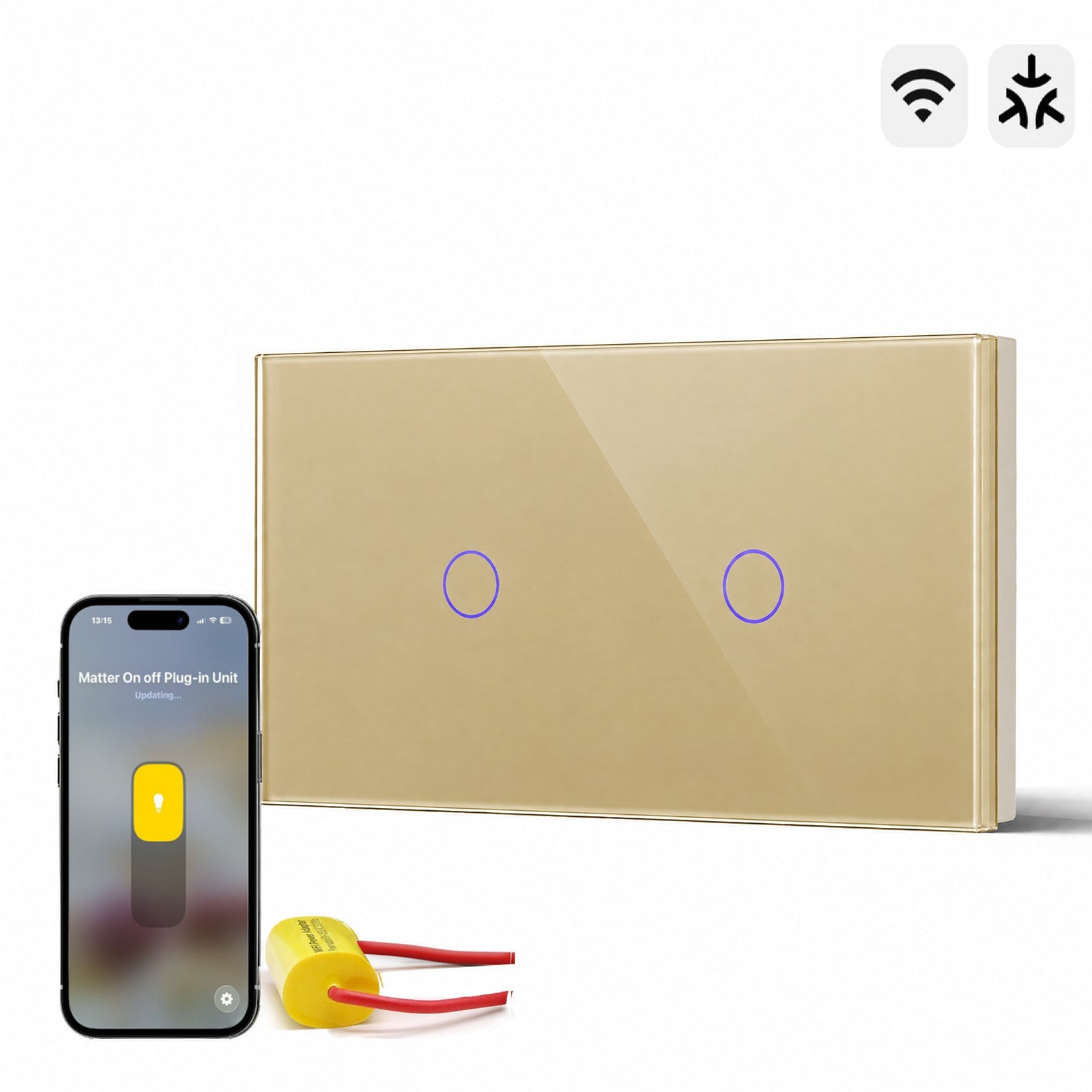 Bseed Smart Matter Wifi Light Switch Double Light Module Electrical Wall Light switches