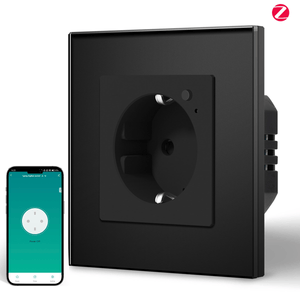 BSEED Zigbee Eu Standards Socket Work with Alexa Google Assitant Samrt Zigbee Socket socket Bseedswitch Black Single 