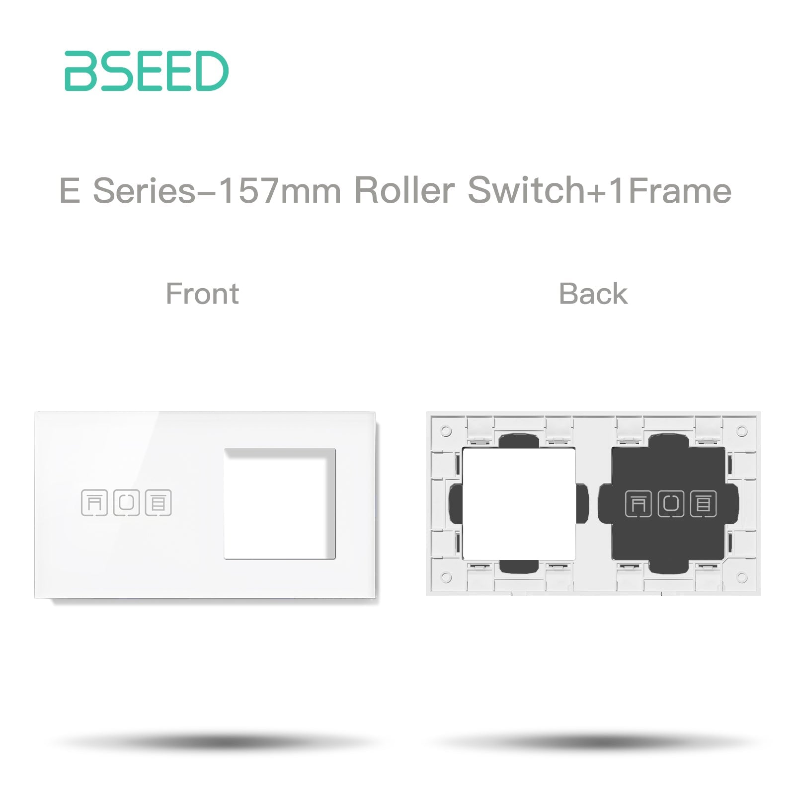 BSEED Echo Touch DIY Part Customized Free Combinations Glass Panels Light Switches Bseedswitch White Blind+ Slot Panel 