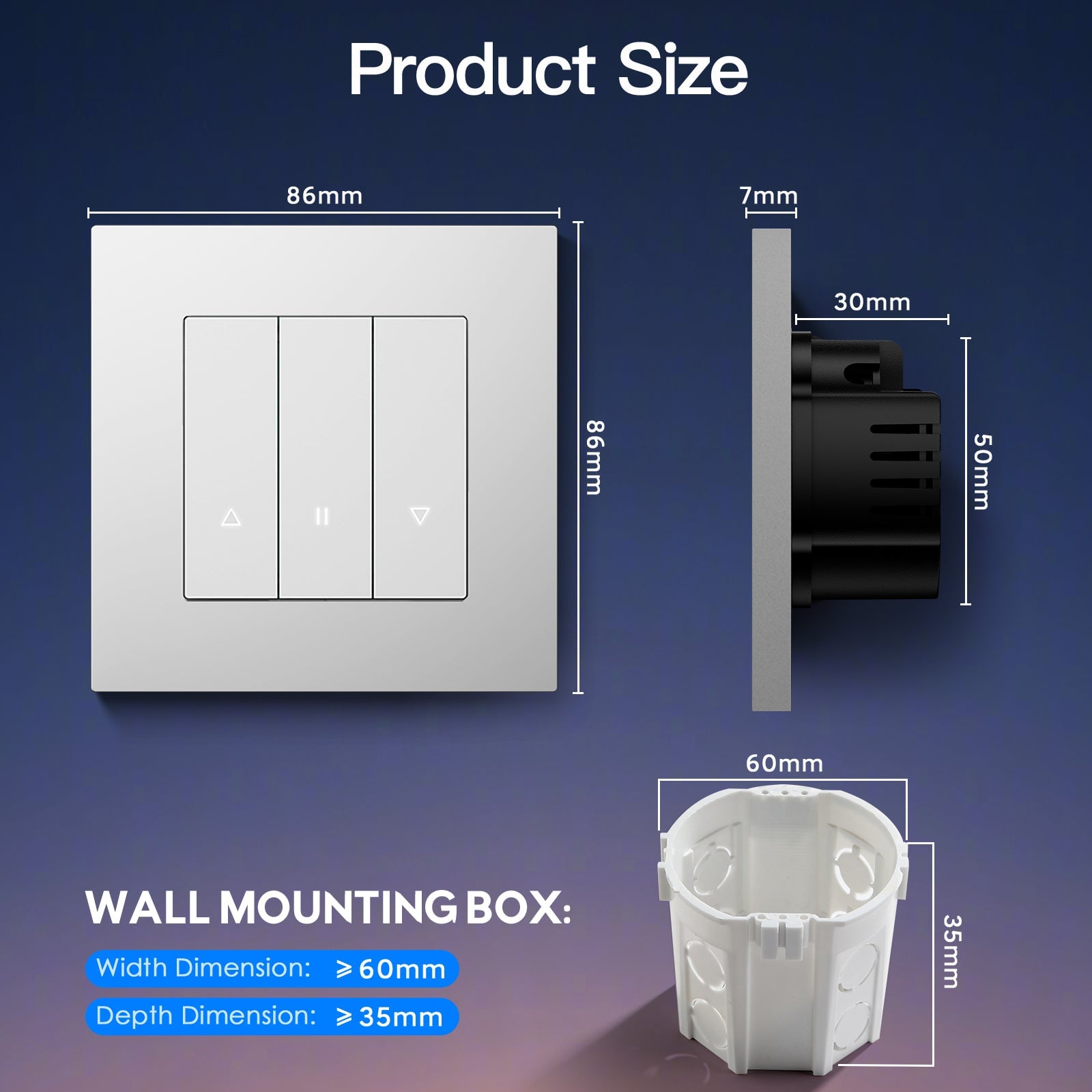 Bseed Echo Smart Wifi Roller Shutter Switch Work with Tuya Alex Google Assistant Blind Switch Home Automation Kits Bseedswitch 