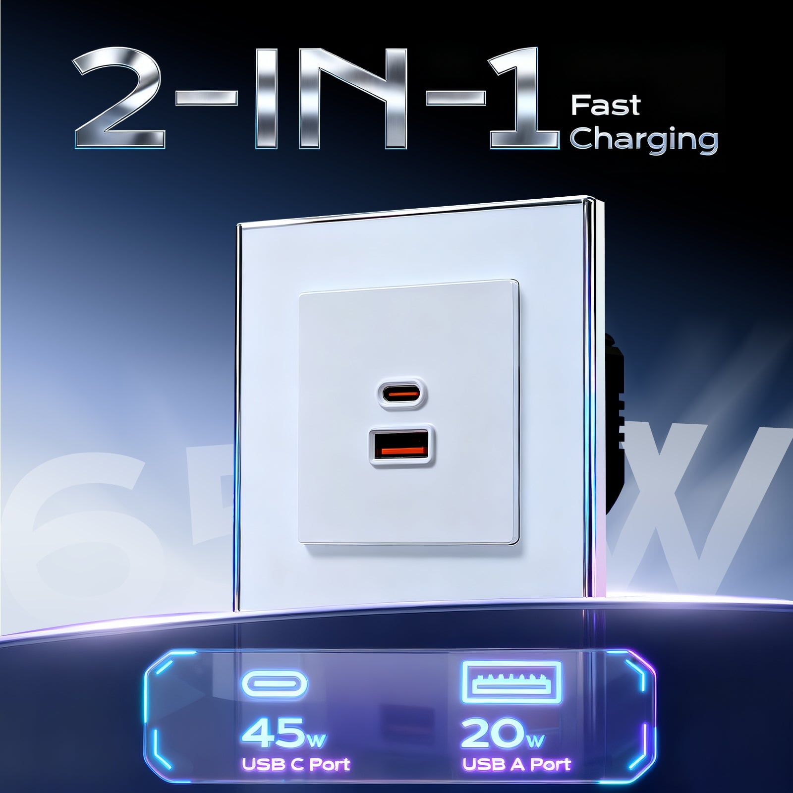 BSEES Heritage USB C 65W Fast Charge Socket PD3.0 Protocols Socket Wall Socket With Fast Charge usb Power Outlets & Sockets Bseedswitch 