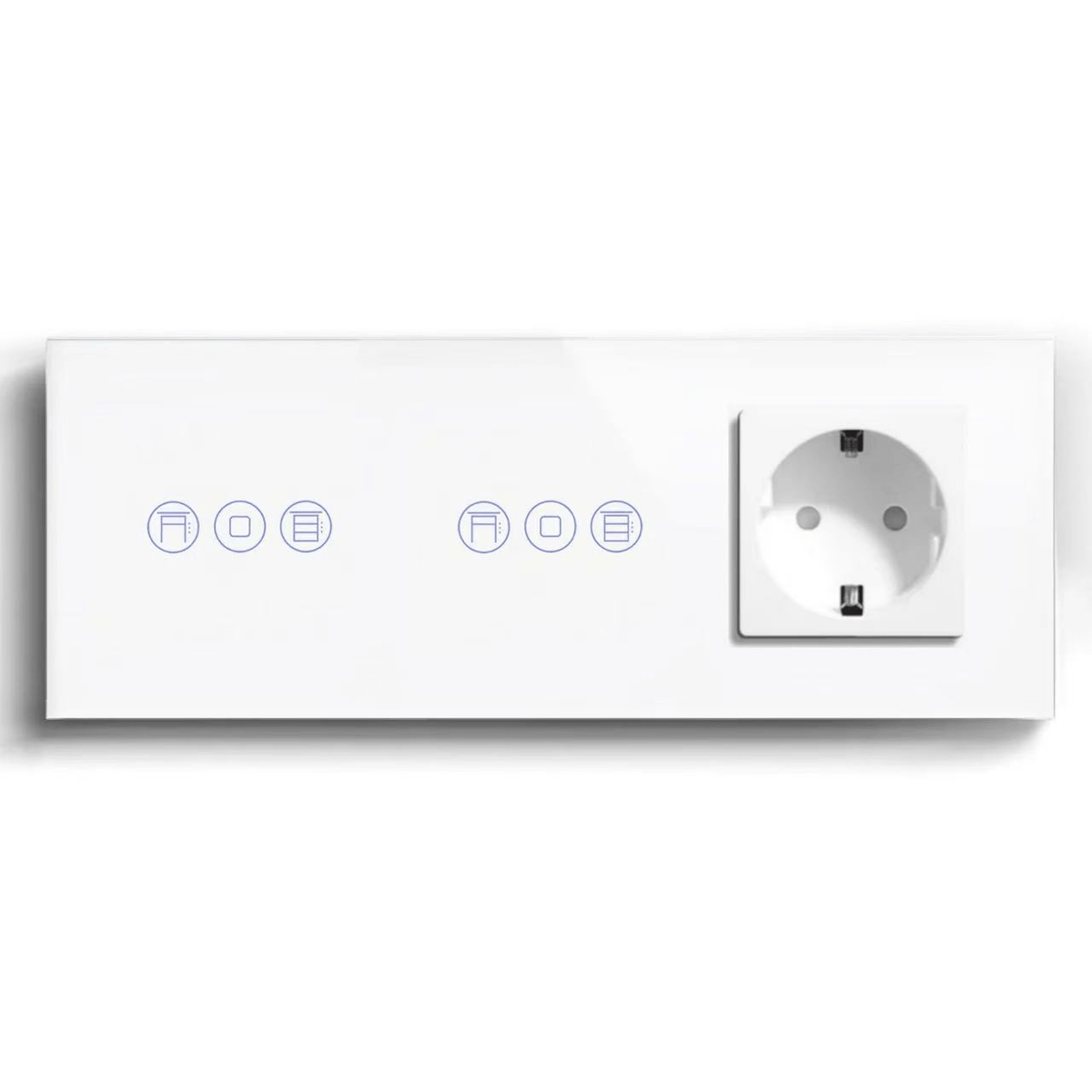 BSEED Product Customization Bseedswitch double wifi roller shutter switch with eu socket 