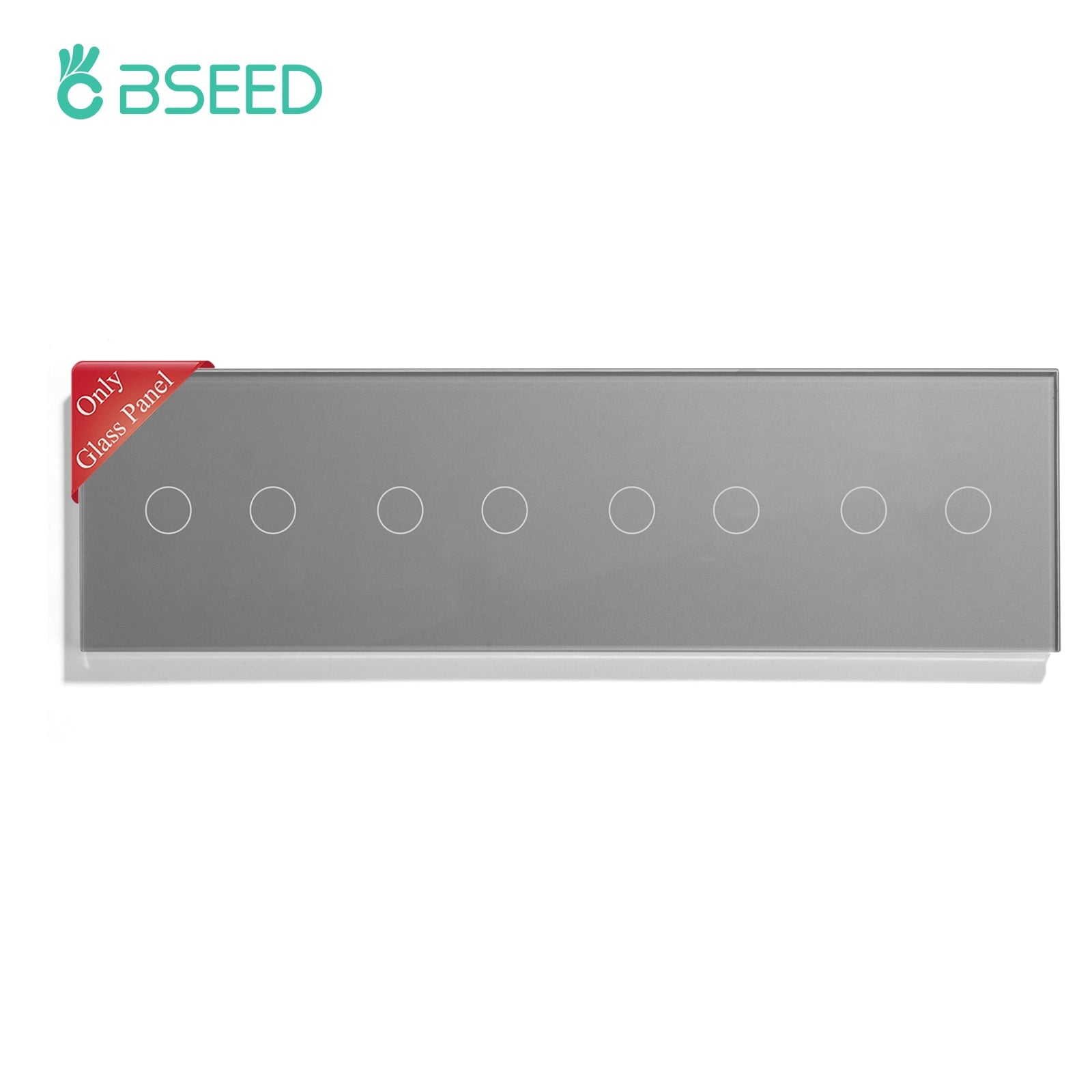 BSEED Glass Panel Only 299mm 4x 1/2/3 Gang Pearl DIY with Metal Frame ...