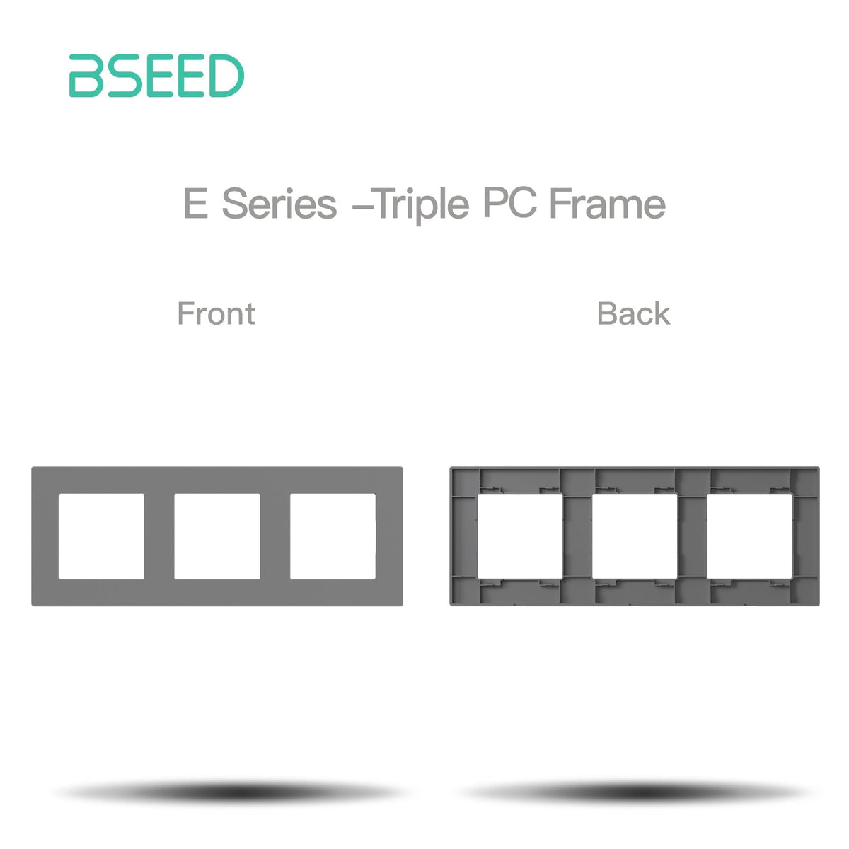 BSEED DIY Part Customized Free Combinations Mechanical Light Switch Wall Socket Insert Grey Color Crystal Glass Panel Light Switches Bseedswitch Plastic 3 Slot Panel 