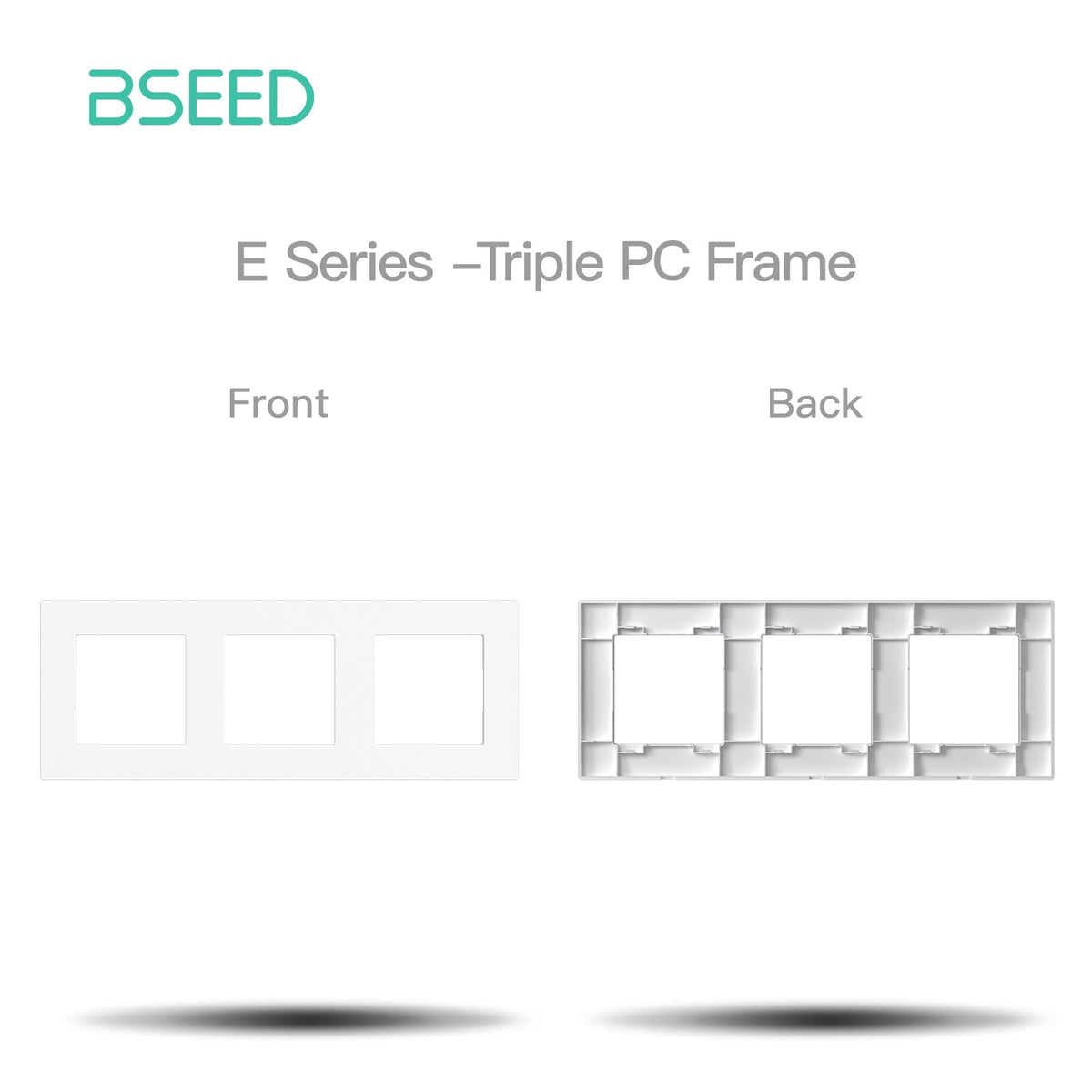 BSEED DIY Part Customized Free Combinations Mechanical Switch Socket Insert White Color Crystal Glass Panel Light Switches Bseedswitch Plastic 3 Slot Panel 