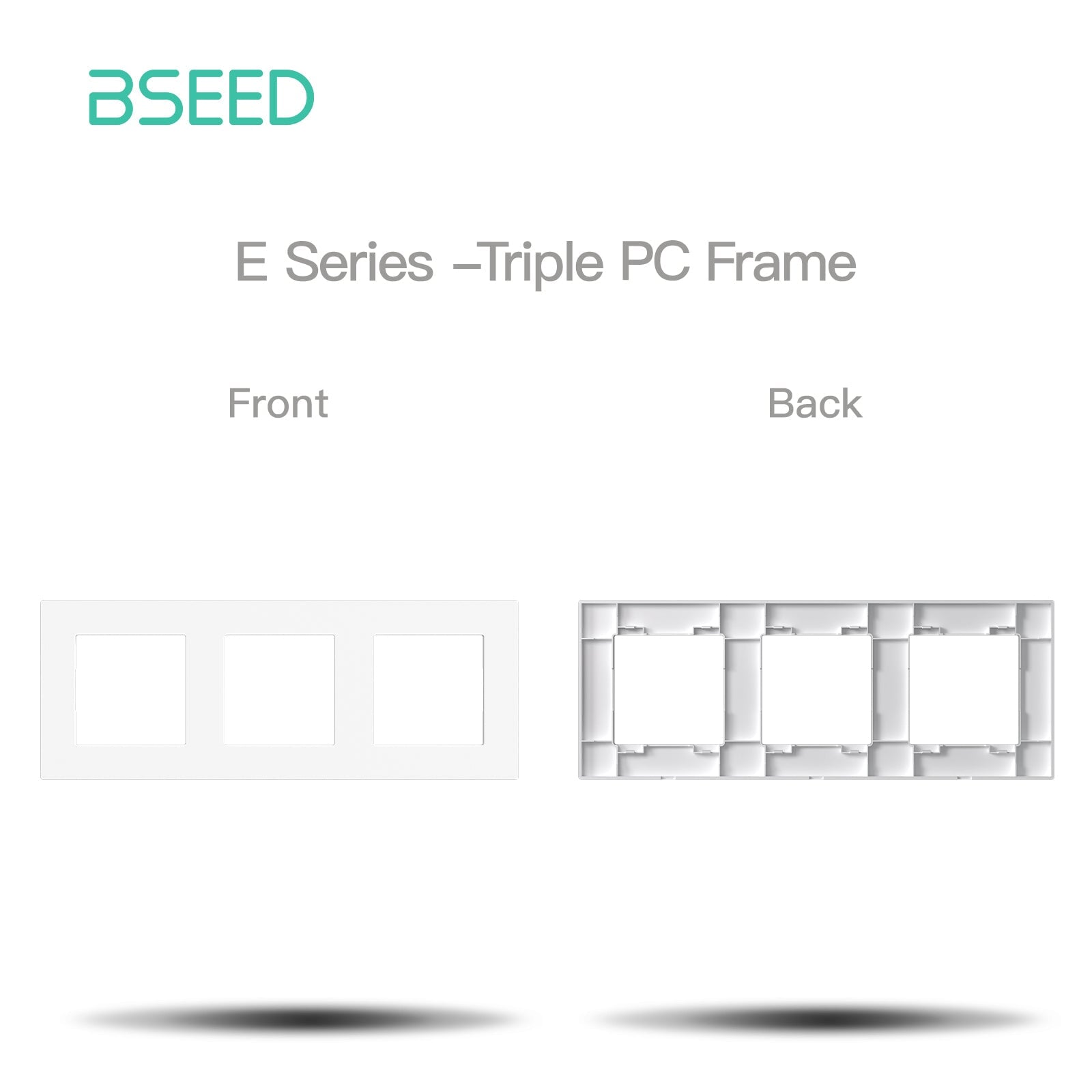 BSEED DIY Part Customized Free Combinations Mechanical Switch Socket Insert White Color Crystal Glass Panel Light Switches Bseedswitch Plastic 3 Slot Panel 