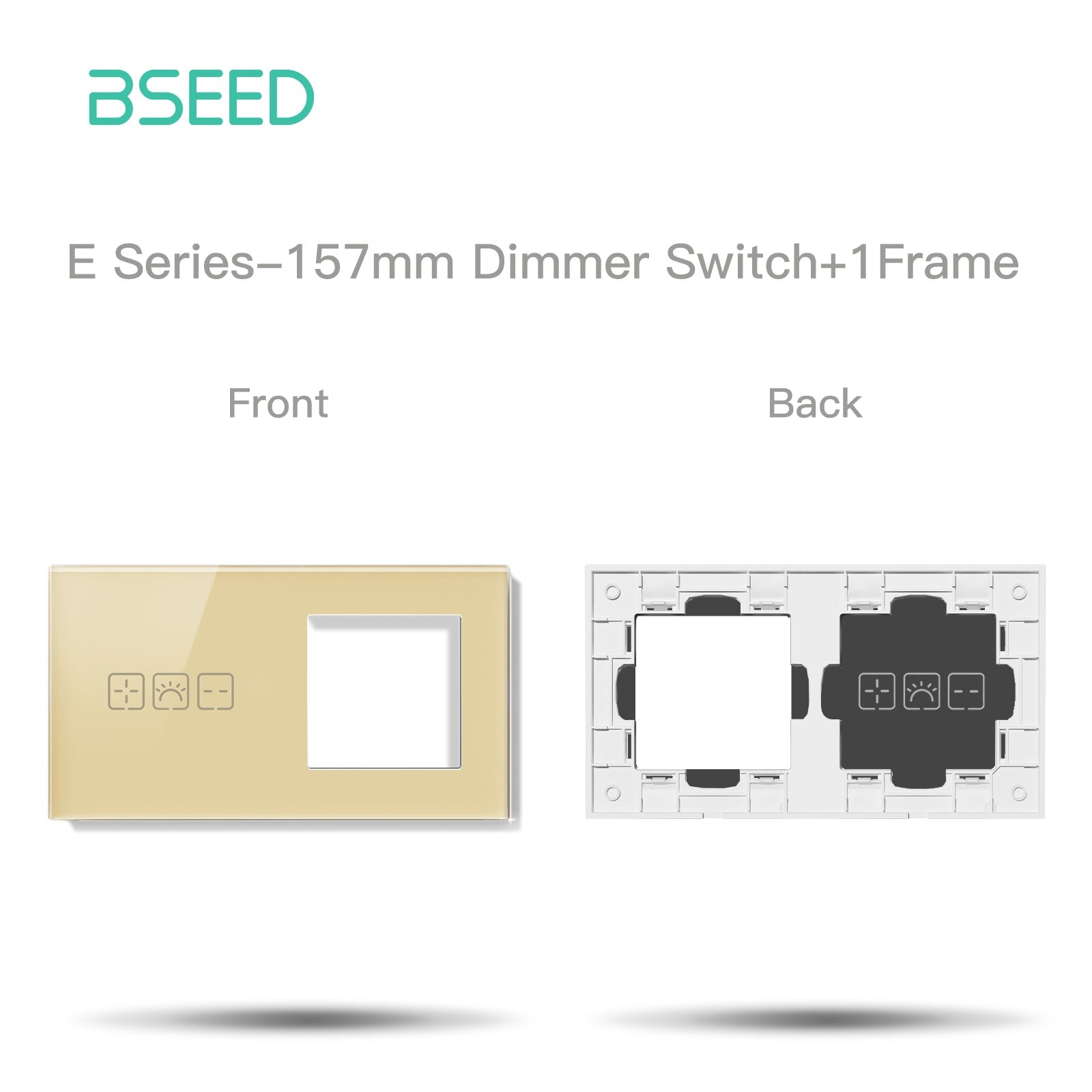 BSEED Echo Touch DIY Part Customized Free Combinations Glass Panels Light Switches Bseedswitch Gold Dimmer +Slot Panel 