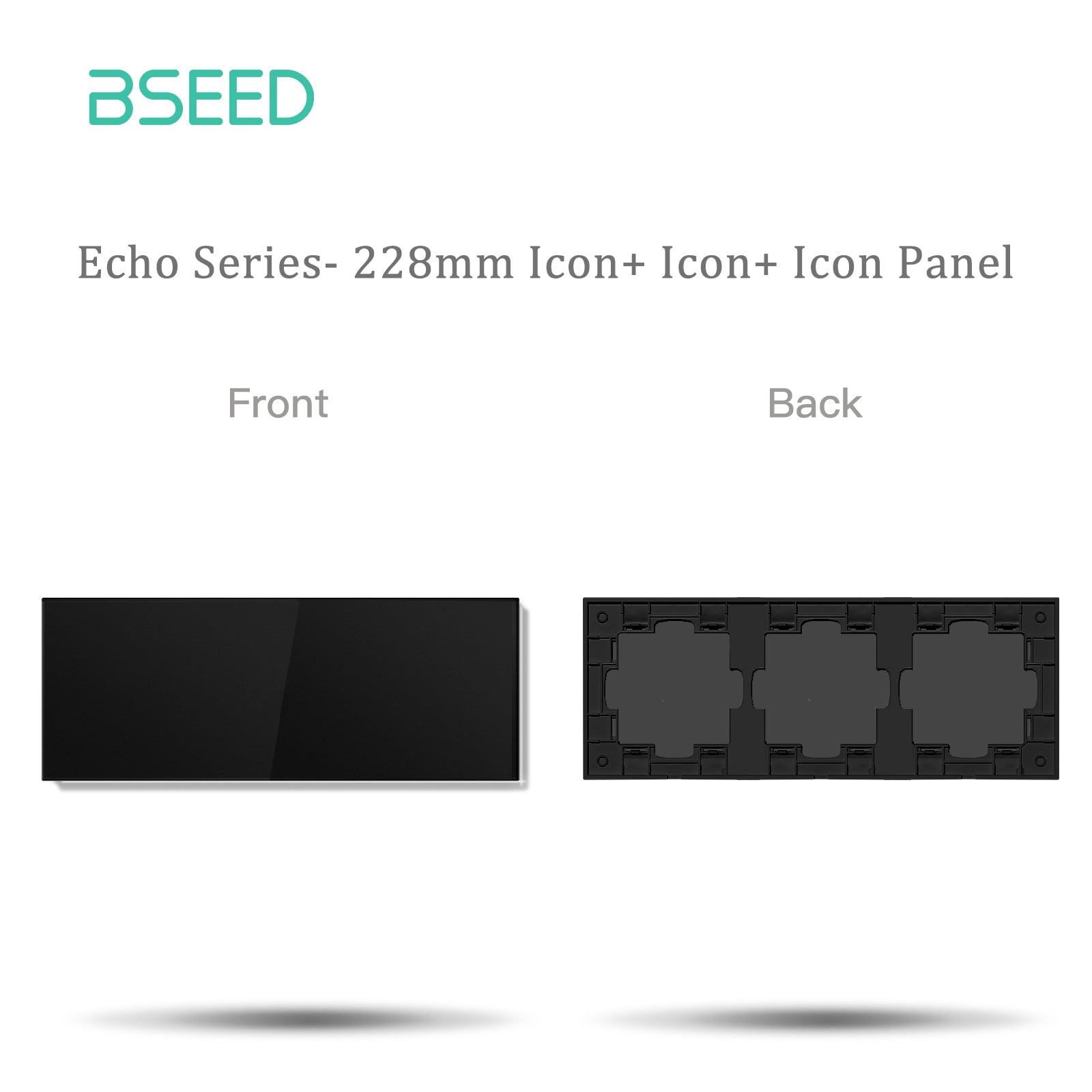 BSEED Echo Touch DIY Part Customized Free Combinations Glass Panels Light Switches Bseedswitch Black Icon +Icon +Icon Panel 