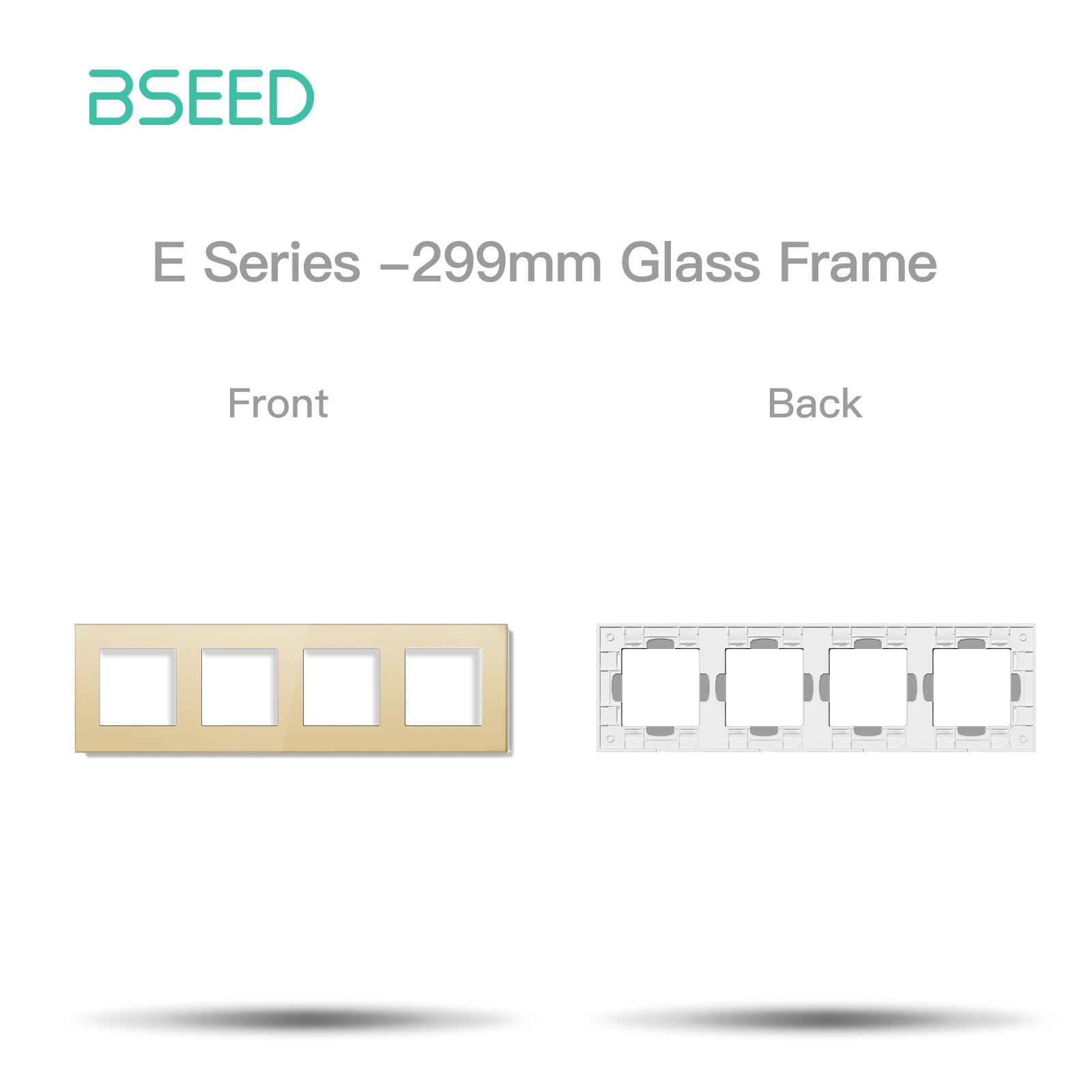 Click Series DIY Part Customized Free Combinations Smart Wifi Switch Socket Insert Gold Color Crystal Glass Panel Light Switches Bseedswitch 4 Slot Glass Panel 